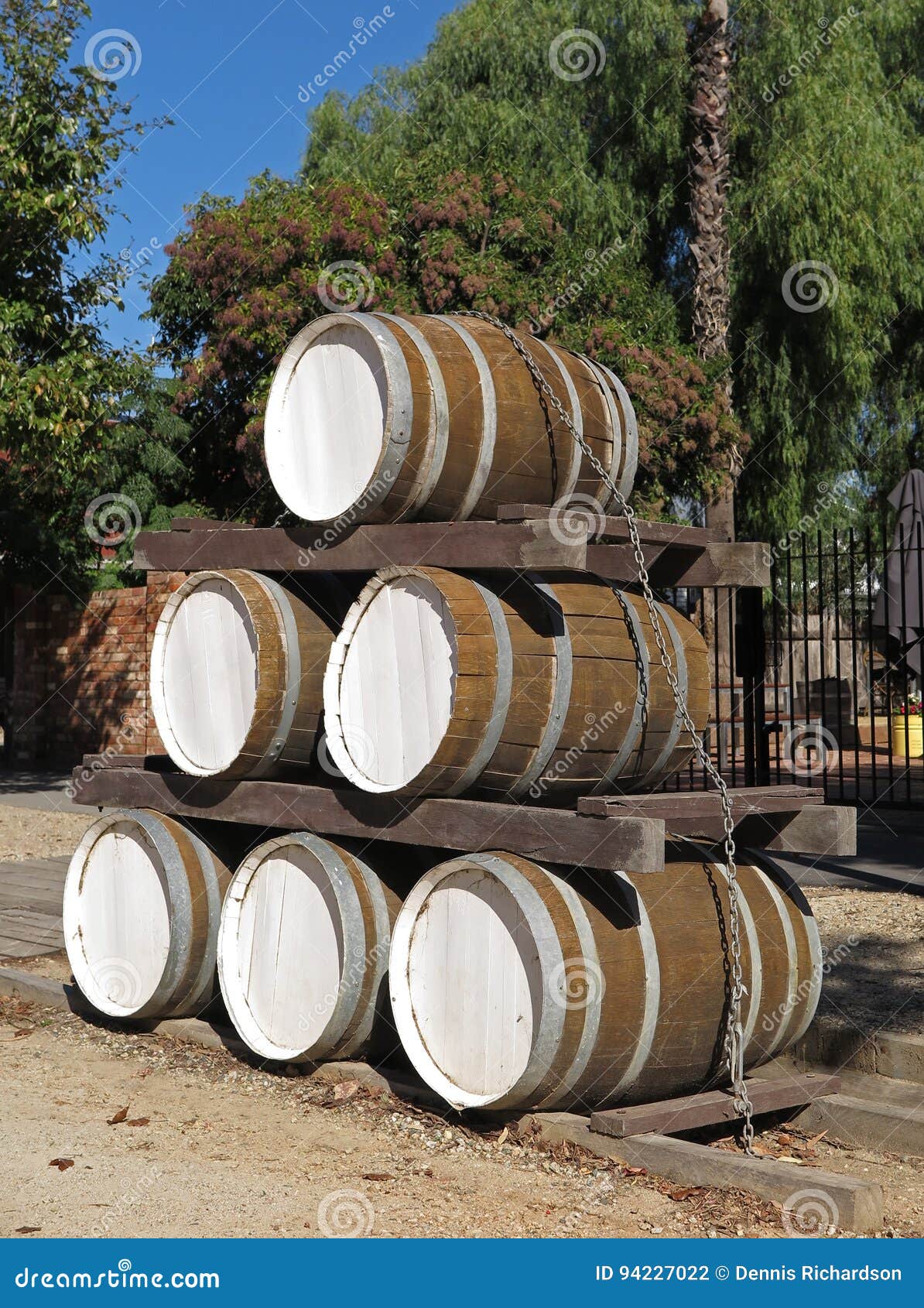 Wine barrels stock photo. Image of town, wine, storage 94227022
