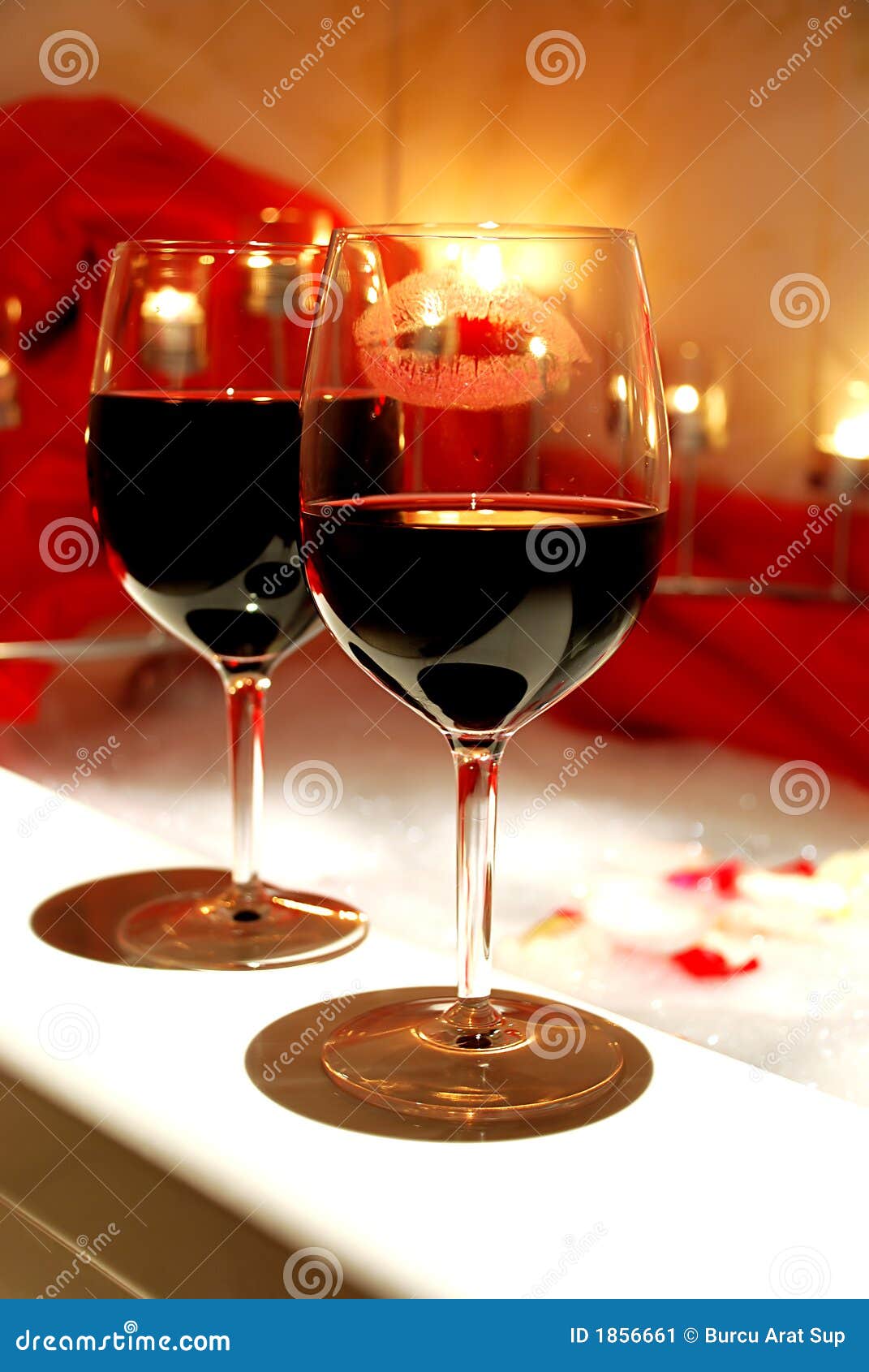 Wine in bathtube stock image. Image of bathing, care, petals 1856661