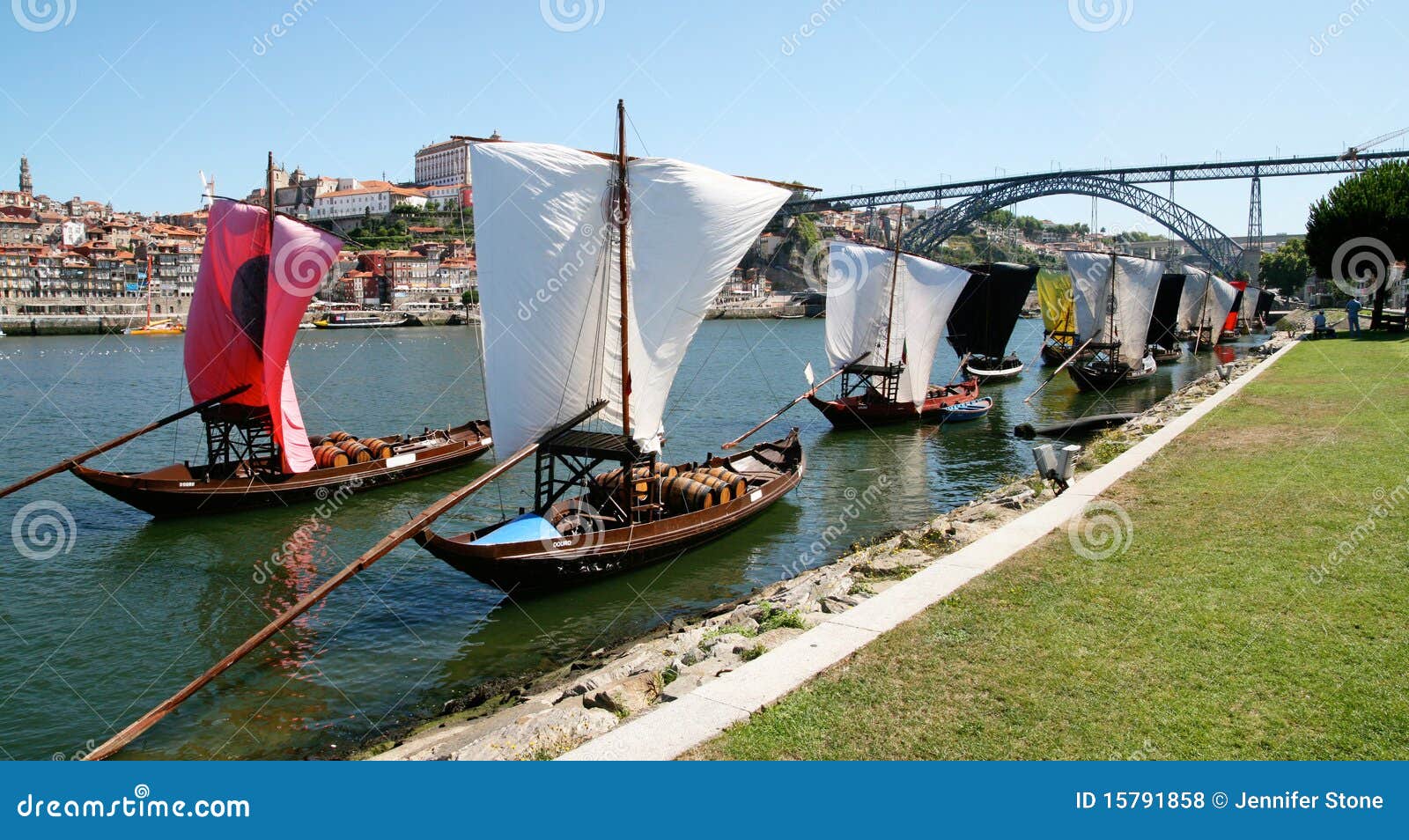 Wine Boats in Porto stock photo. Image of cargo, scene 15791858