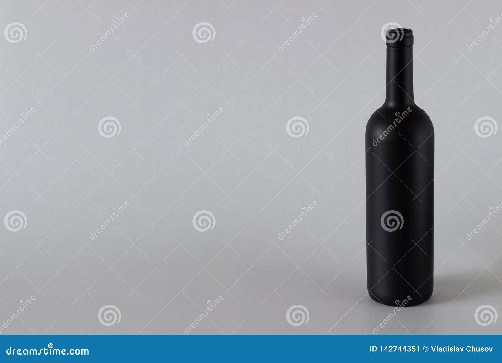 Wine Bottle Black on a White Background. Stock Image Image of elegant