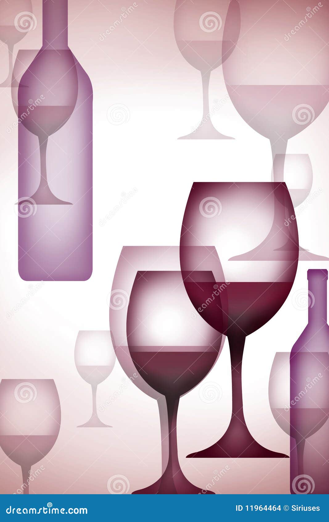 Wine bottle and glass cup stock illustration. Illustration of clean