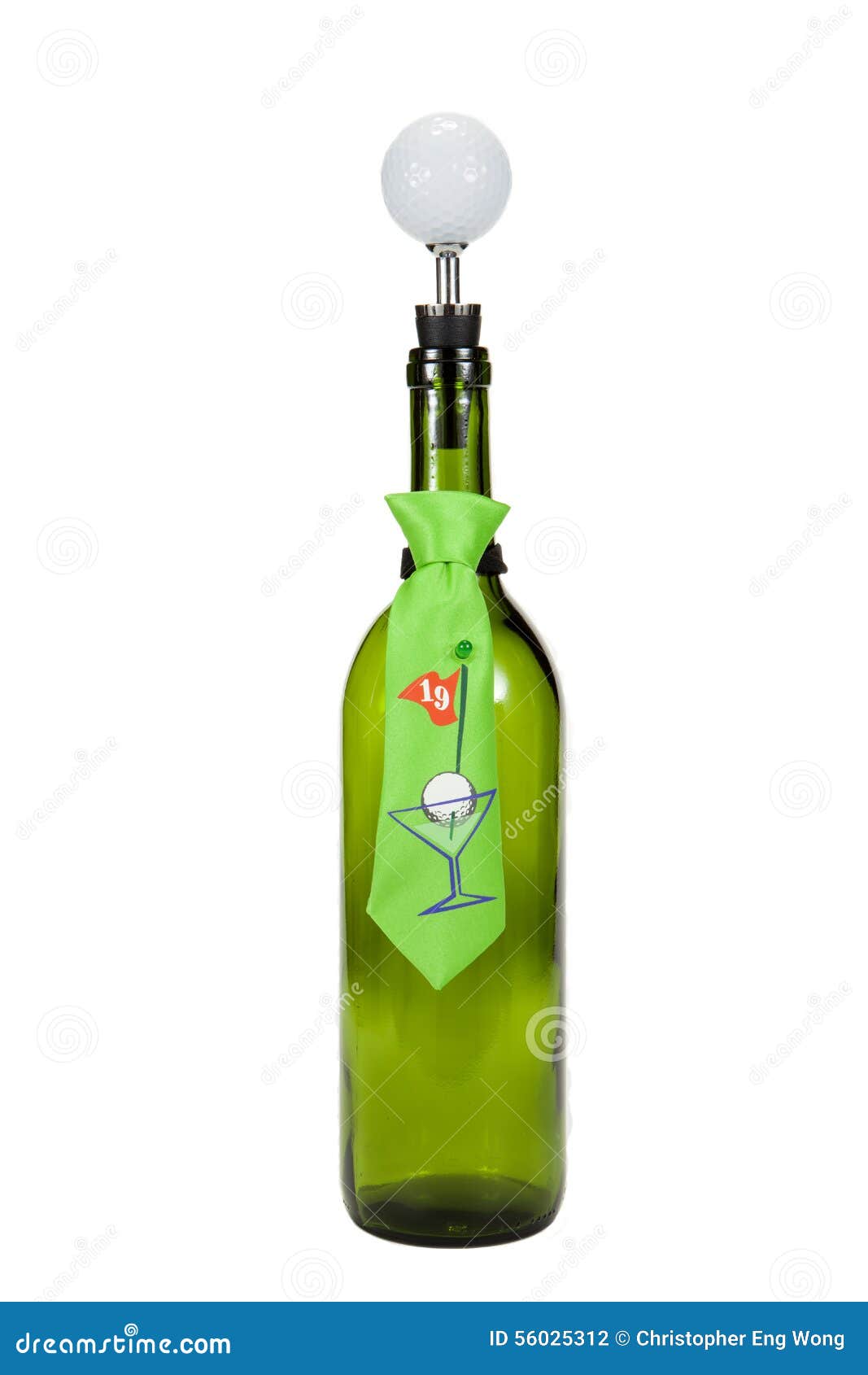 Wine Bottle Golfer stock photo. Image of object, container 56025312