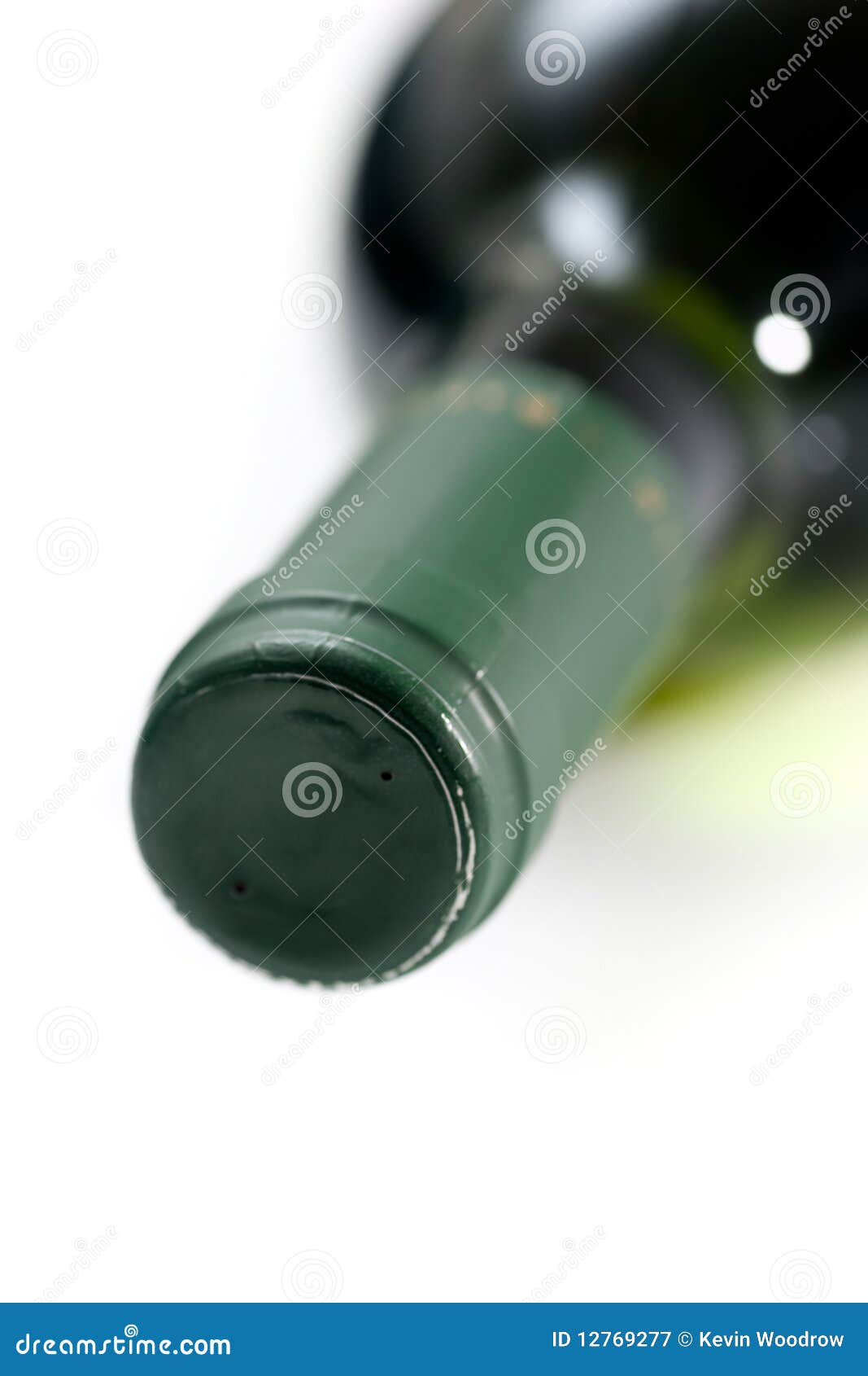 Wine bottle neck stock image. Image of bottle, green 12769277
