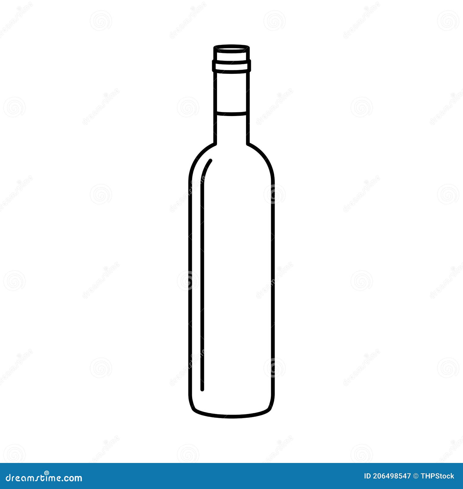 Wine Bottle Vector stock vector. Illustration of bottle 206498547