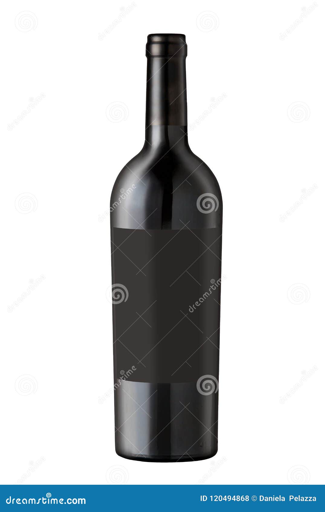 Wine bottle on white stock illustration. Illustration of product