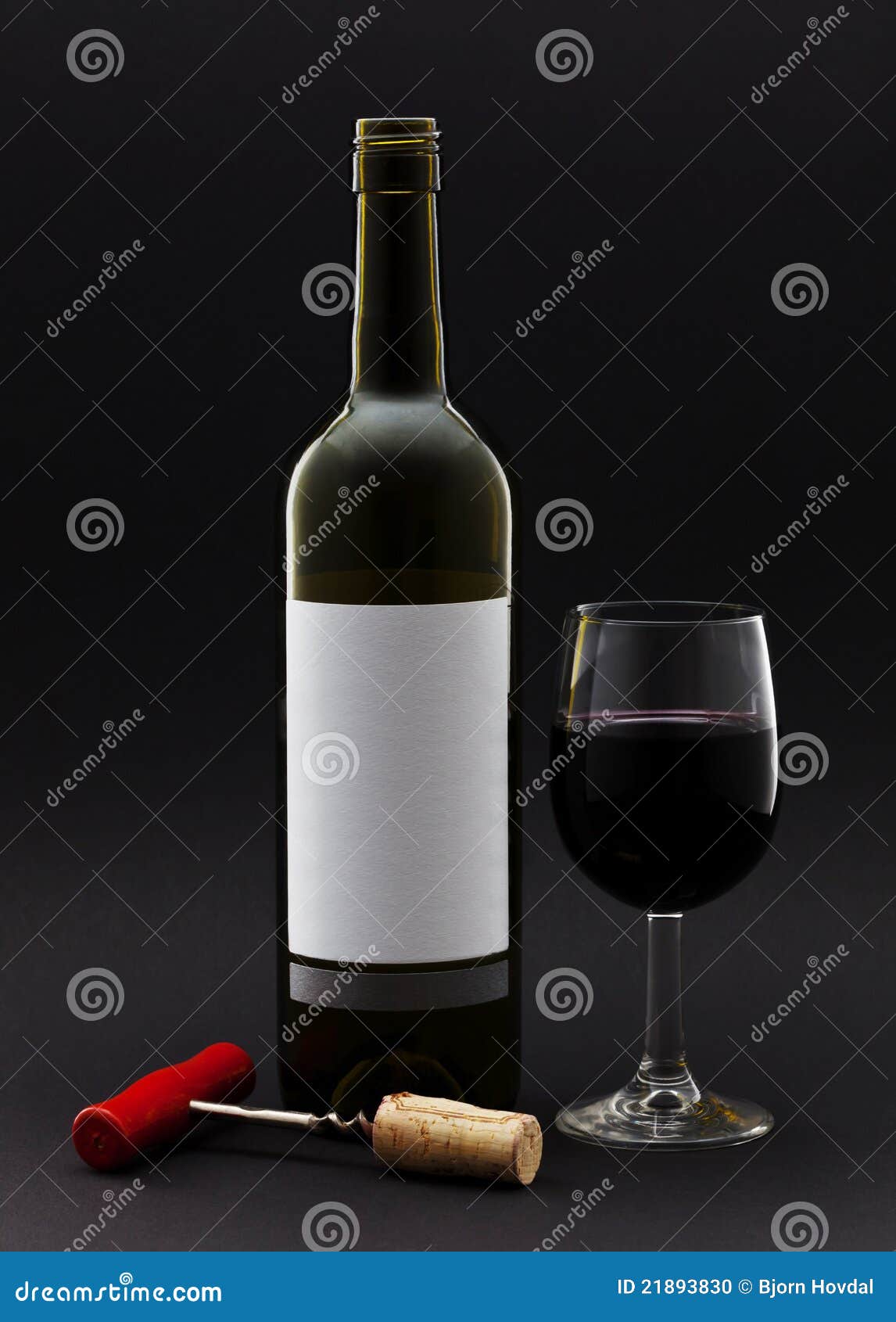 Wine Bottle And Wine In A Glass Stock Photo Image of celebrate, rose