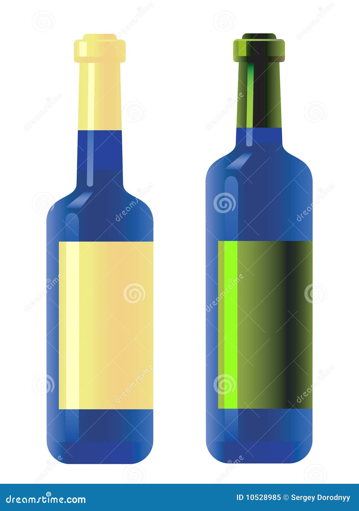 Wine bottles blue. stock vector. Illustration of wine 10528985
