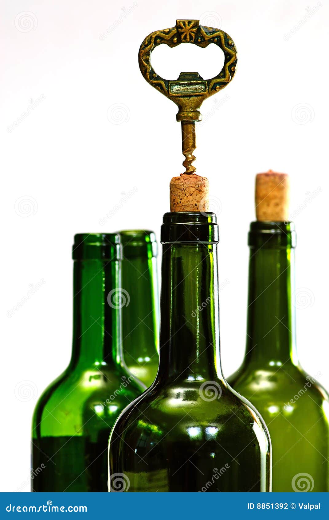 Wine bottles and corkscrew stock photo. Image of sweet 8851392