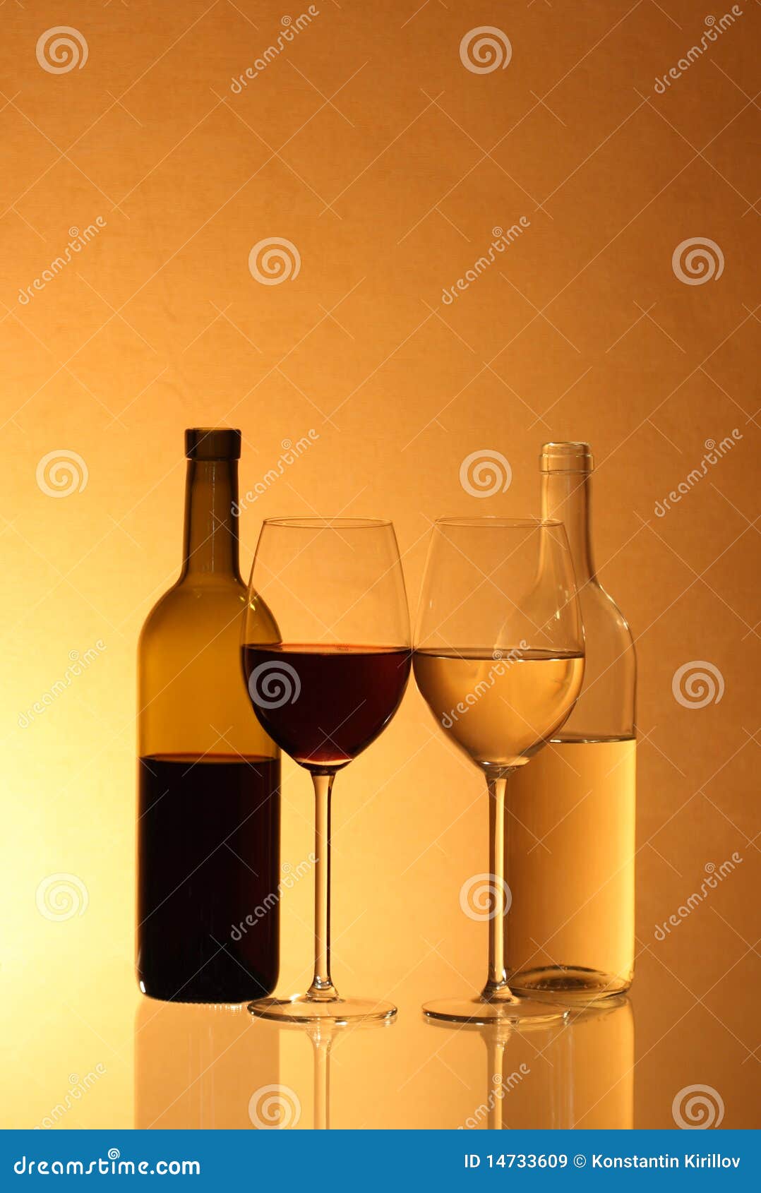Wine bottles and glasses stock image. Image of wine, goblets 14733609