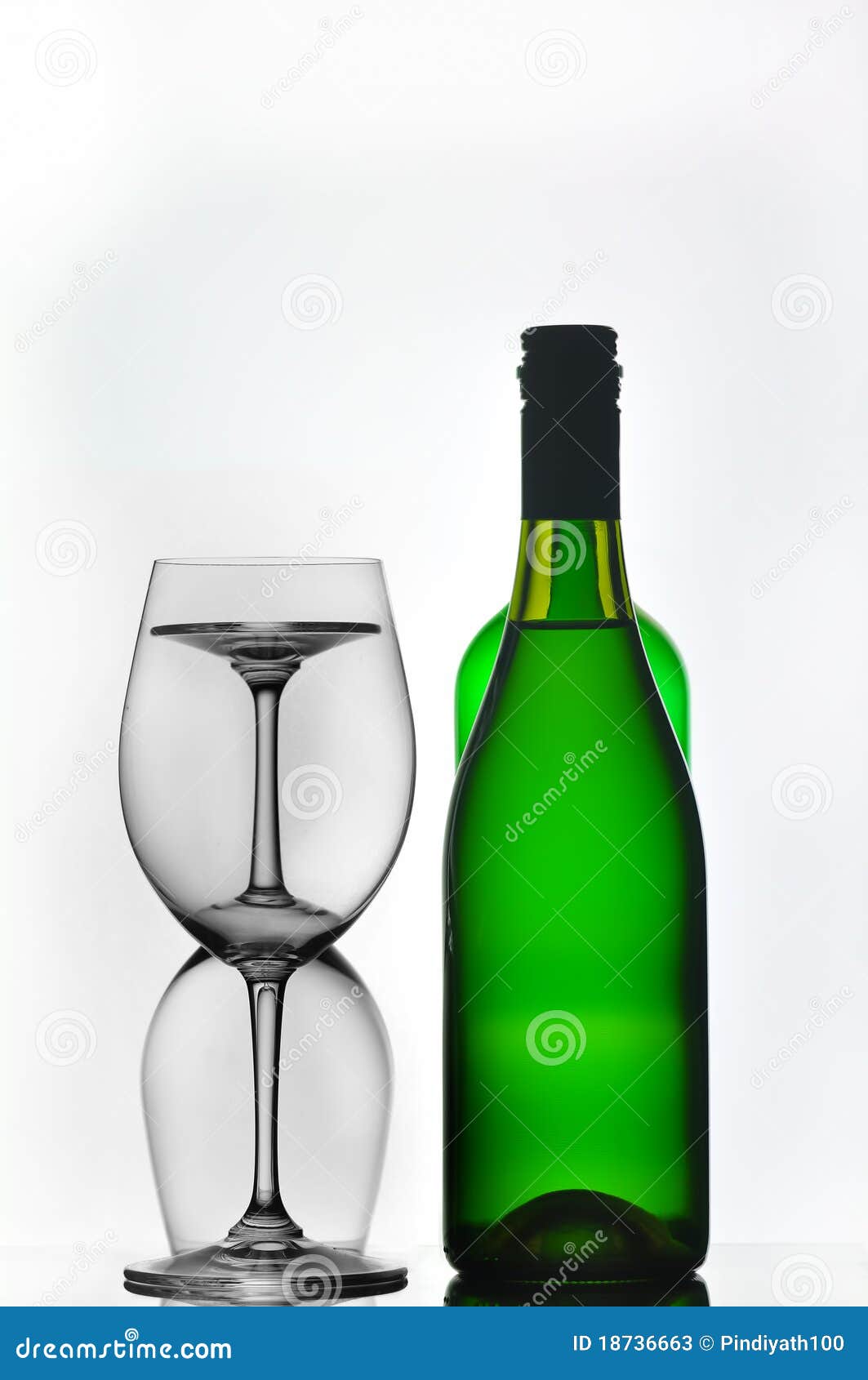 Wine bottles and glasses stock image. Image of wineglass 18736663
