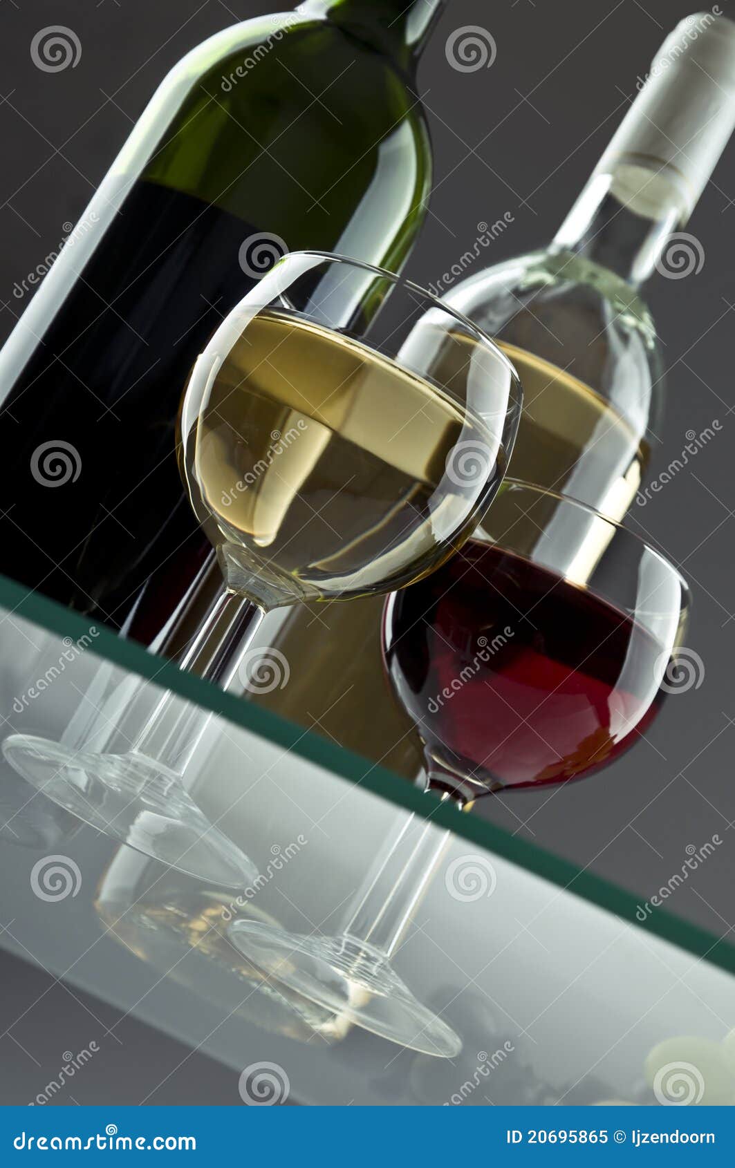 Wine bottles and glasses stock image. Image of flask 20695865