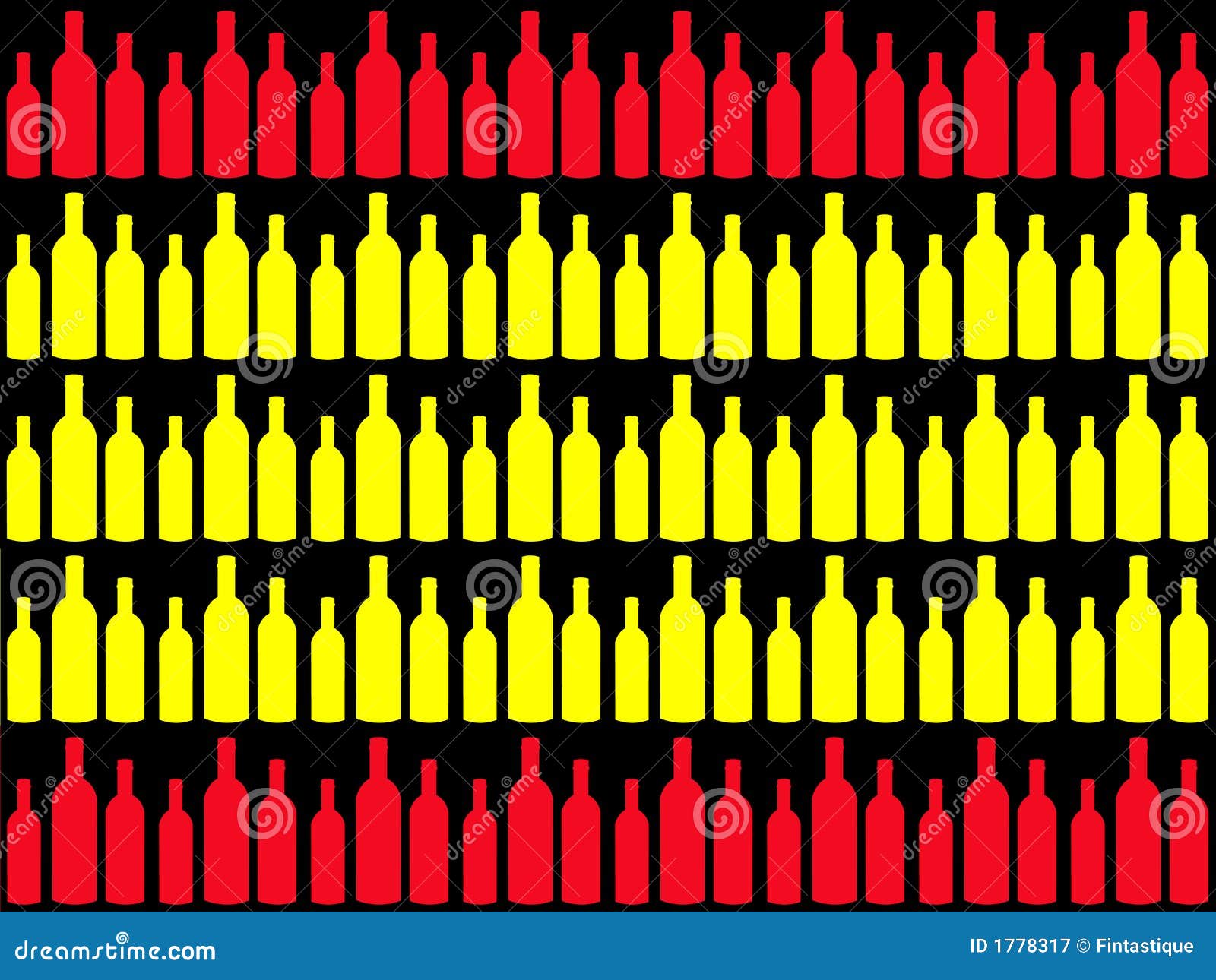 Wine Bottles and Spanish Flag Stock Vector Illustration of