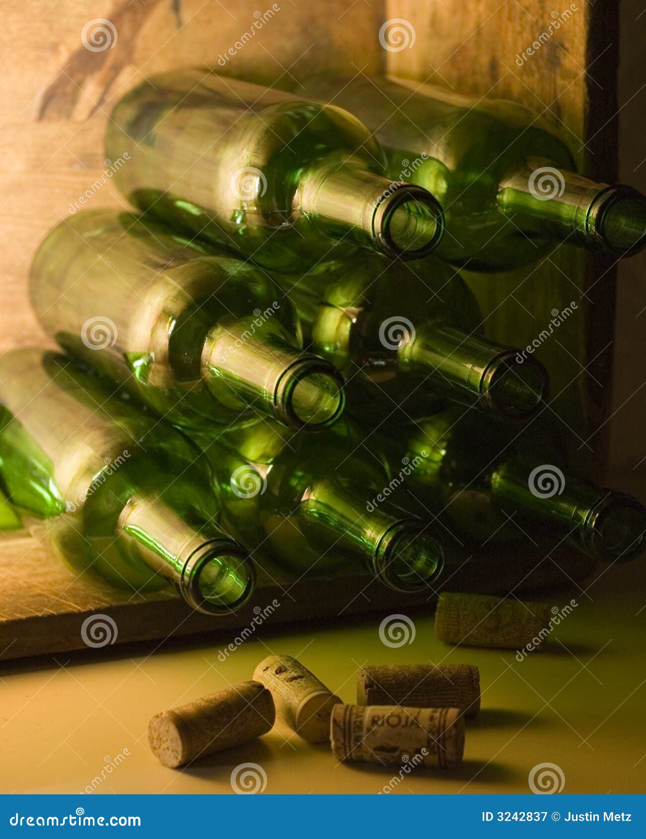 Wine Bottles in Wooden Crate Stock Image - Image of rioja, spain: 3242837