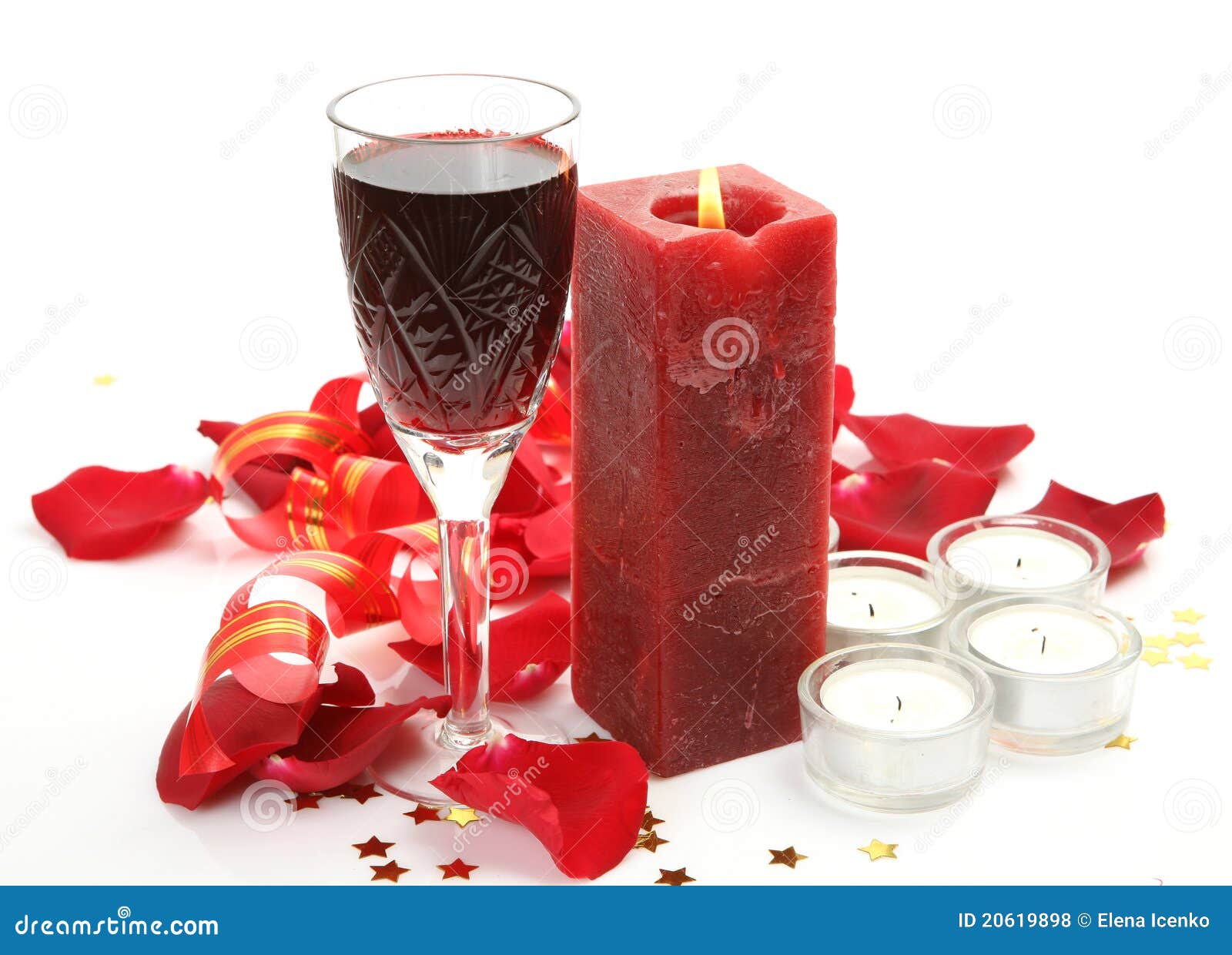 Wine and candles stock photo. Image of pleasure, glass 20619898