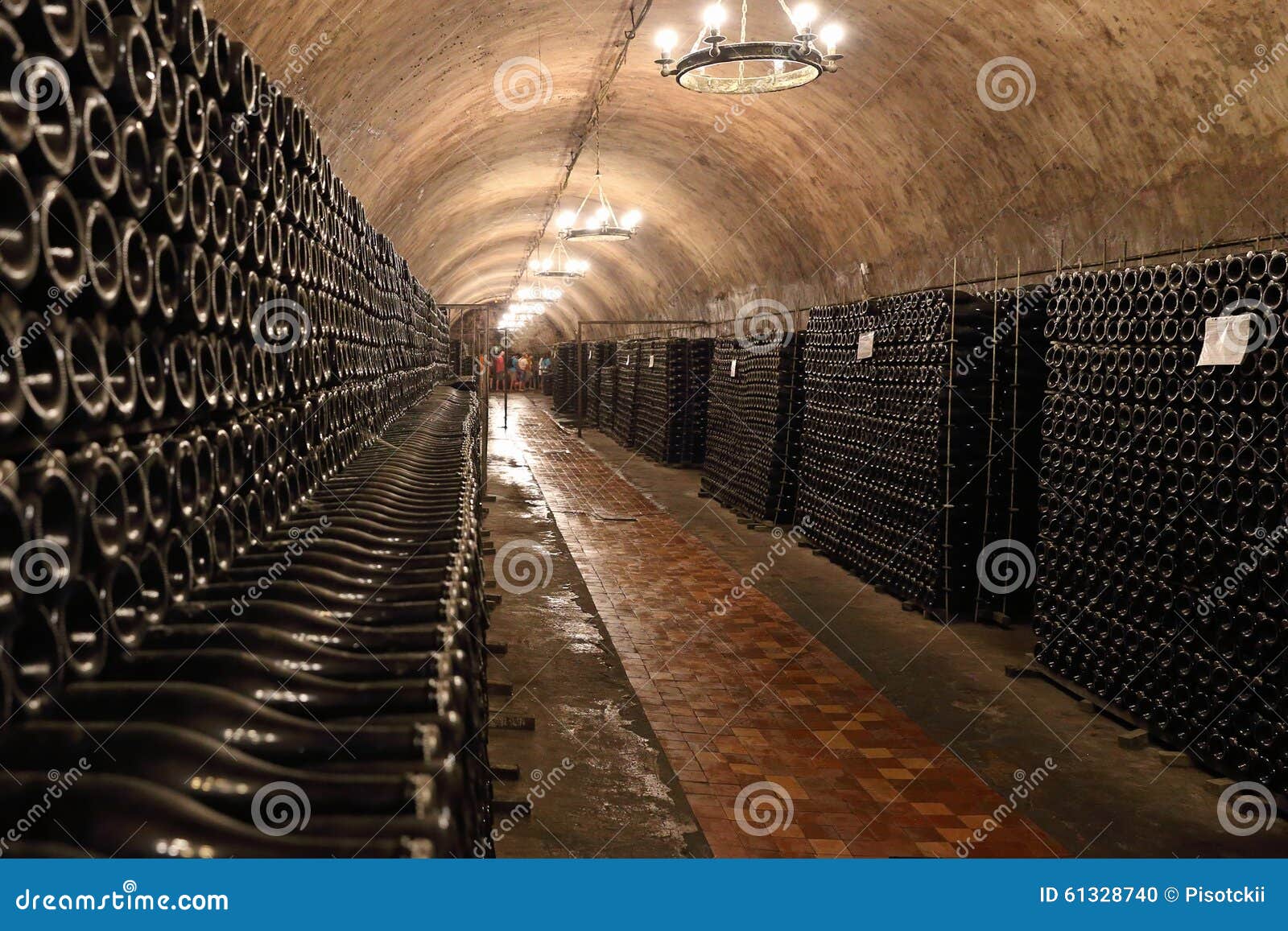 Wine cellar with champagne stock photo. Image of vino 61328740