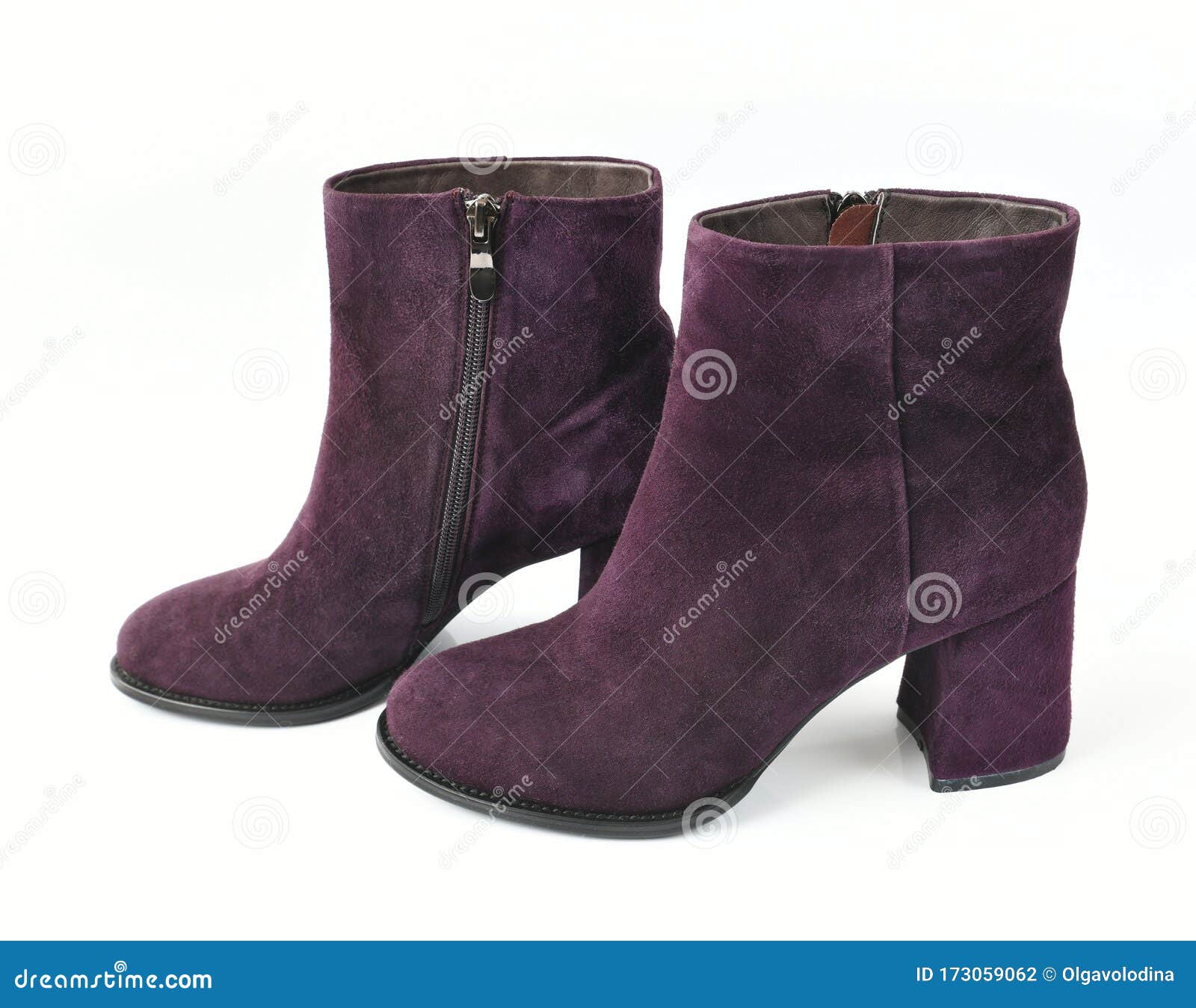 wine colored suede booties