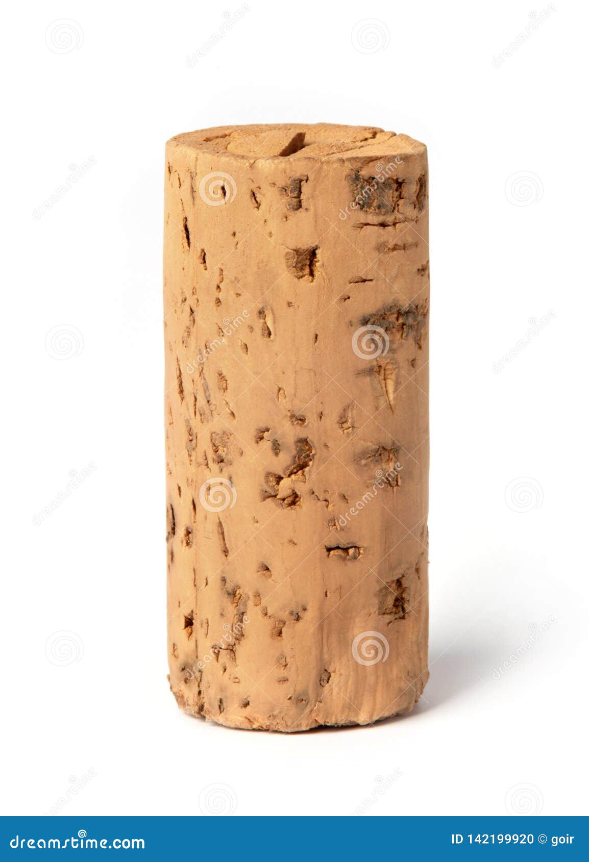 Wine cork on white stock photo. Image of textured, cork 142199920
