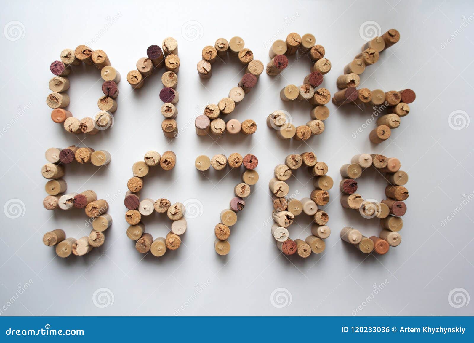 Wine cork numbers stock photo. Image of background, nine 120233036