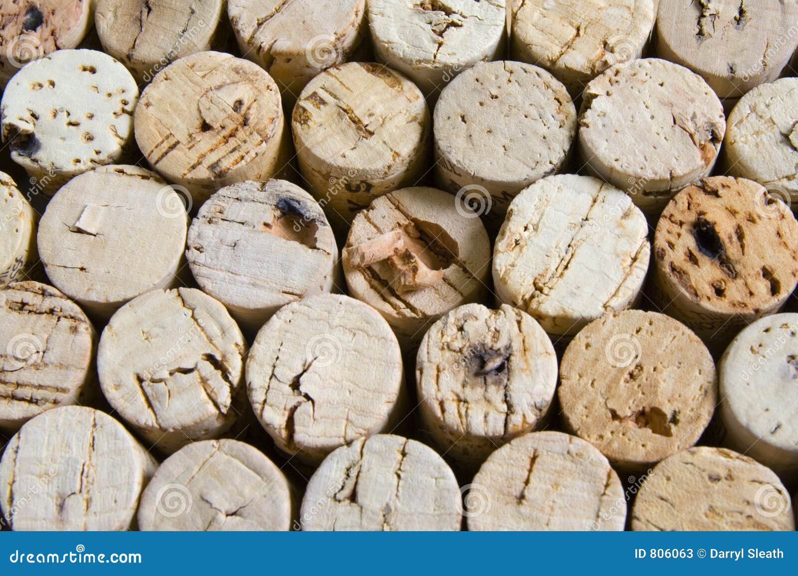 Wine Corks in Horizontal Stacked Arrangement. Stock Image - Image of ...