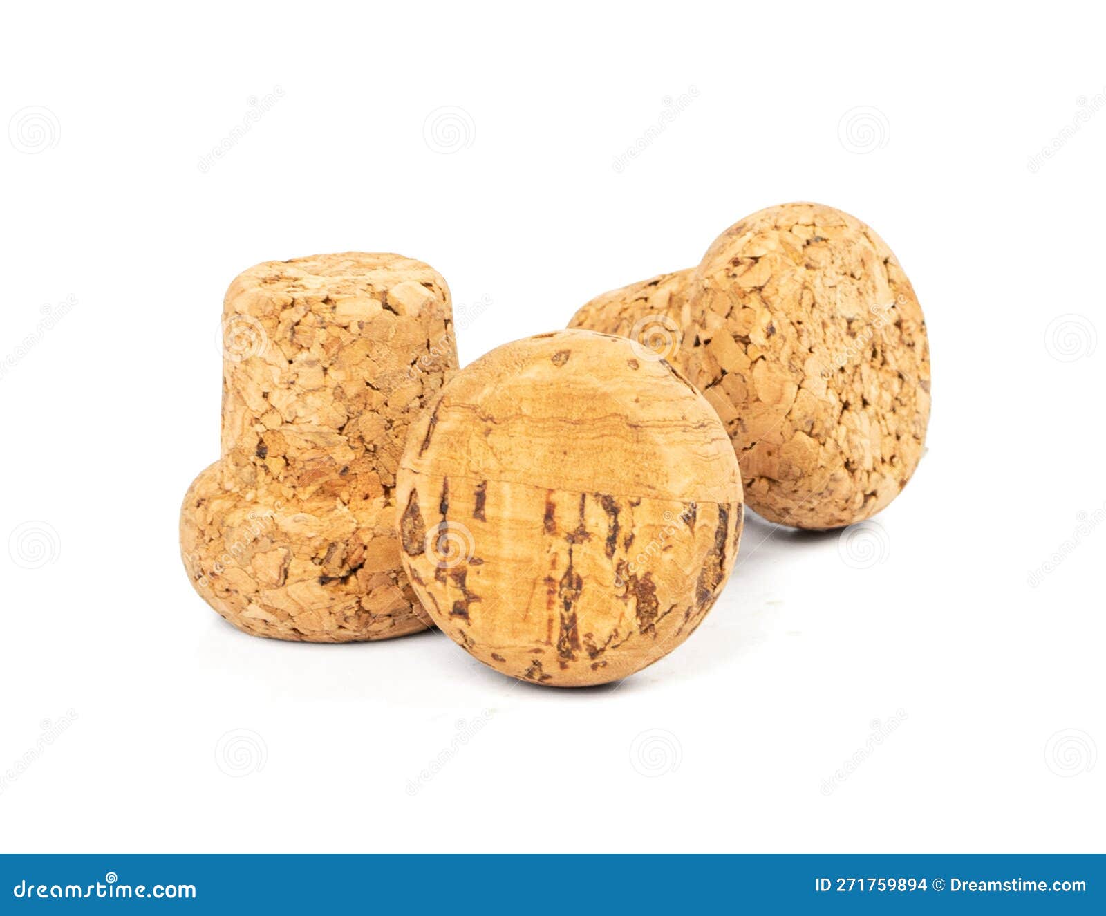 Wine Corks Isolated, Cork Stoppers Set, Cork Caps Stock Photo Image