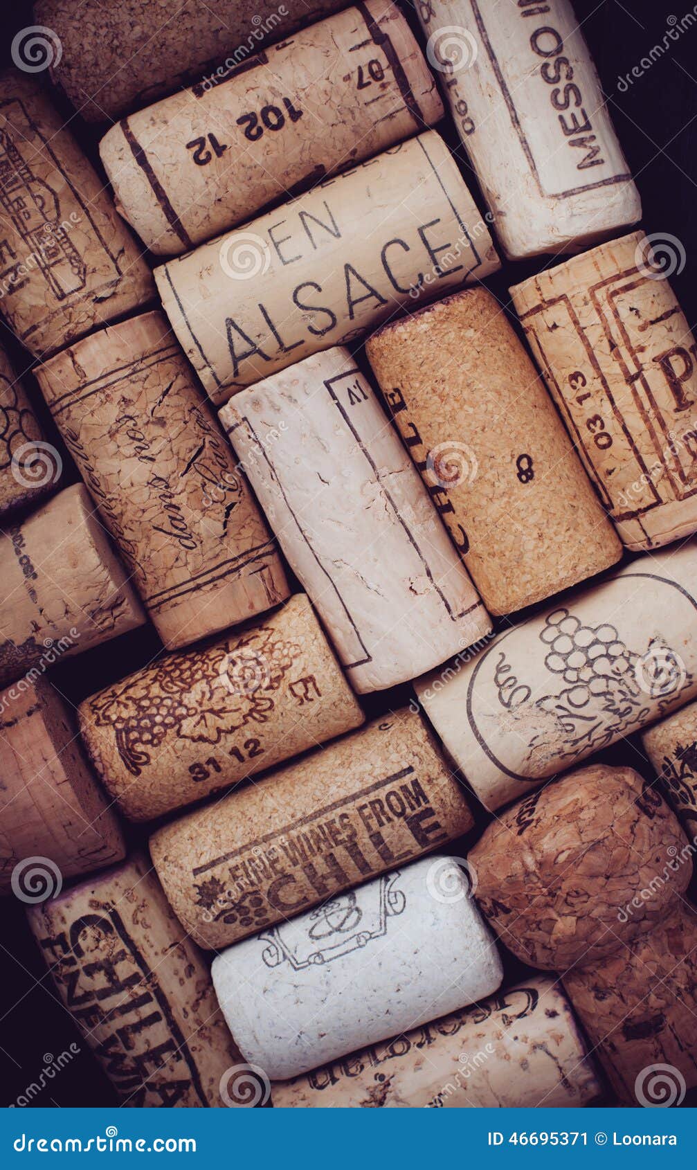 Wine corks stock image. Image of design, natural, gourmet 46695371