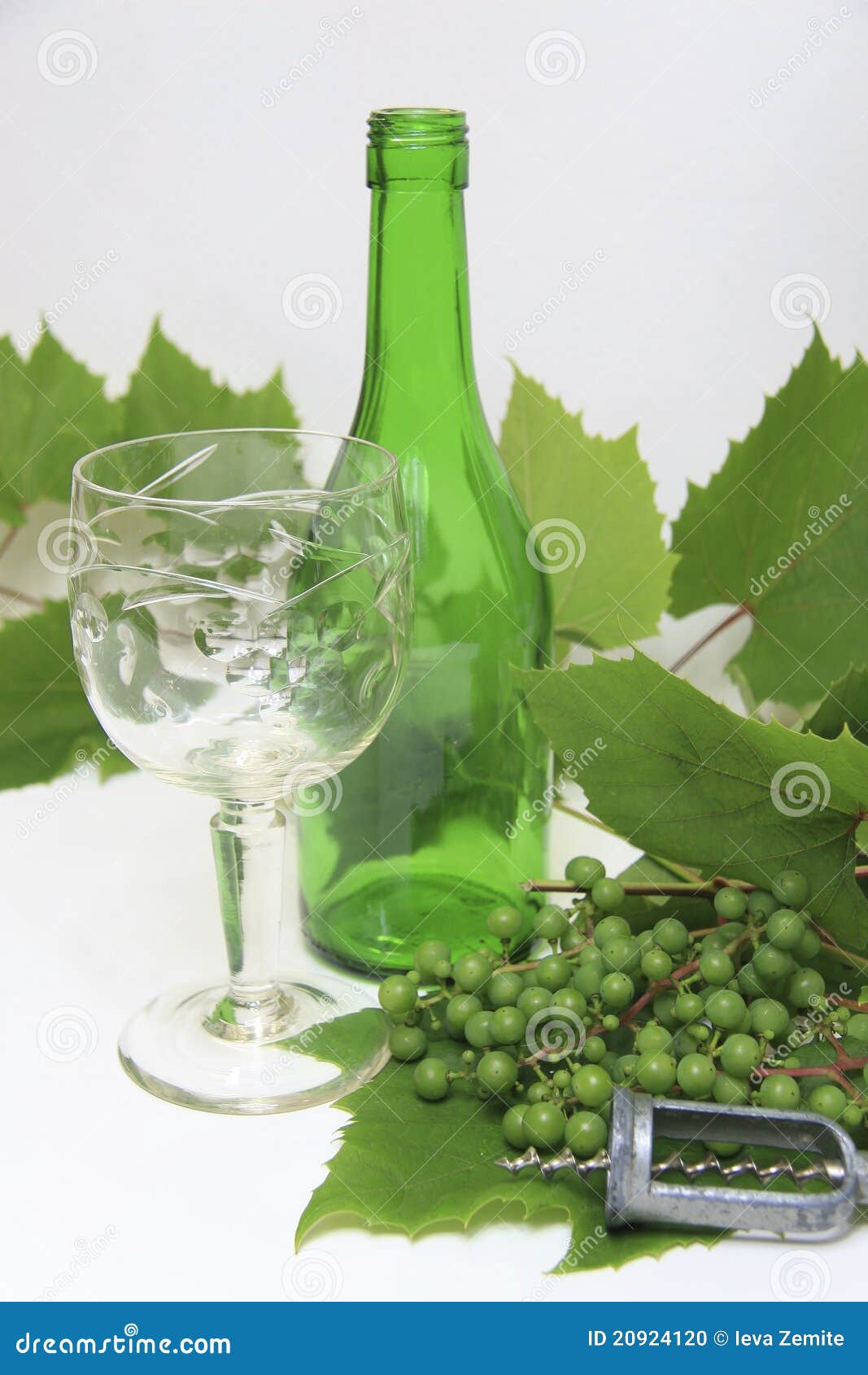 Wine with Corkscrew stock photo. Image of aroma, flavor 20924120