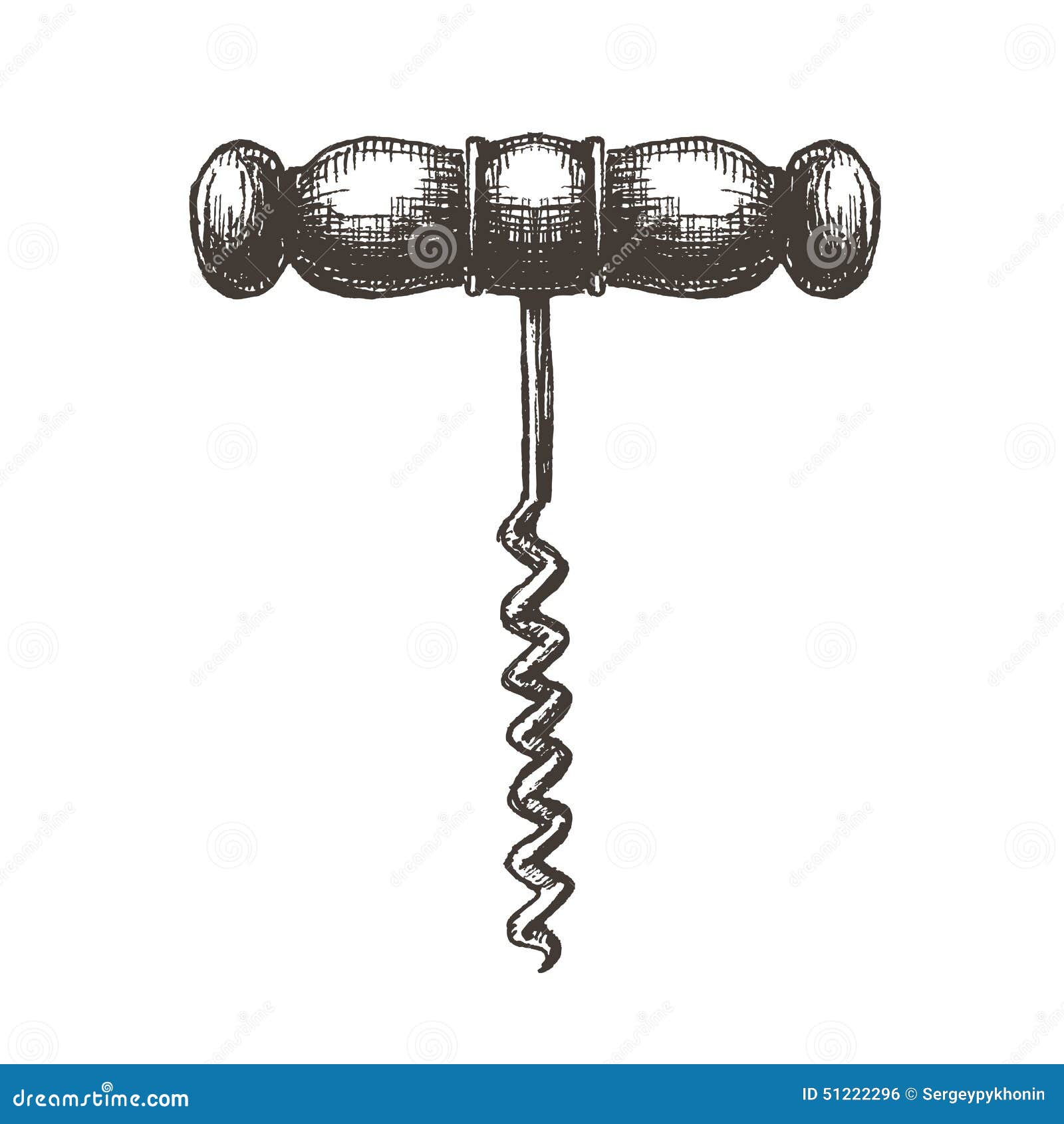 Wine Corkscrew Vector Logo Design Template. Cork Stock Vector