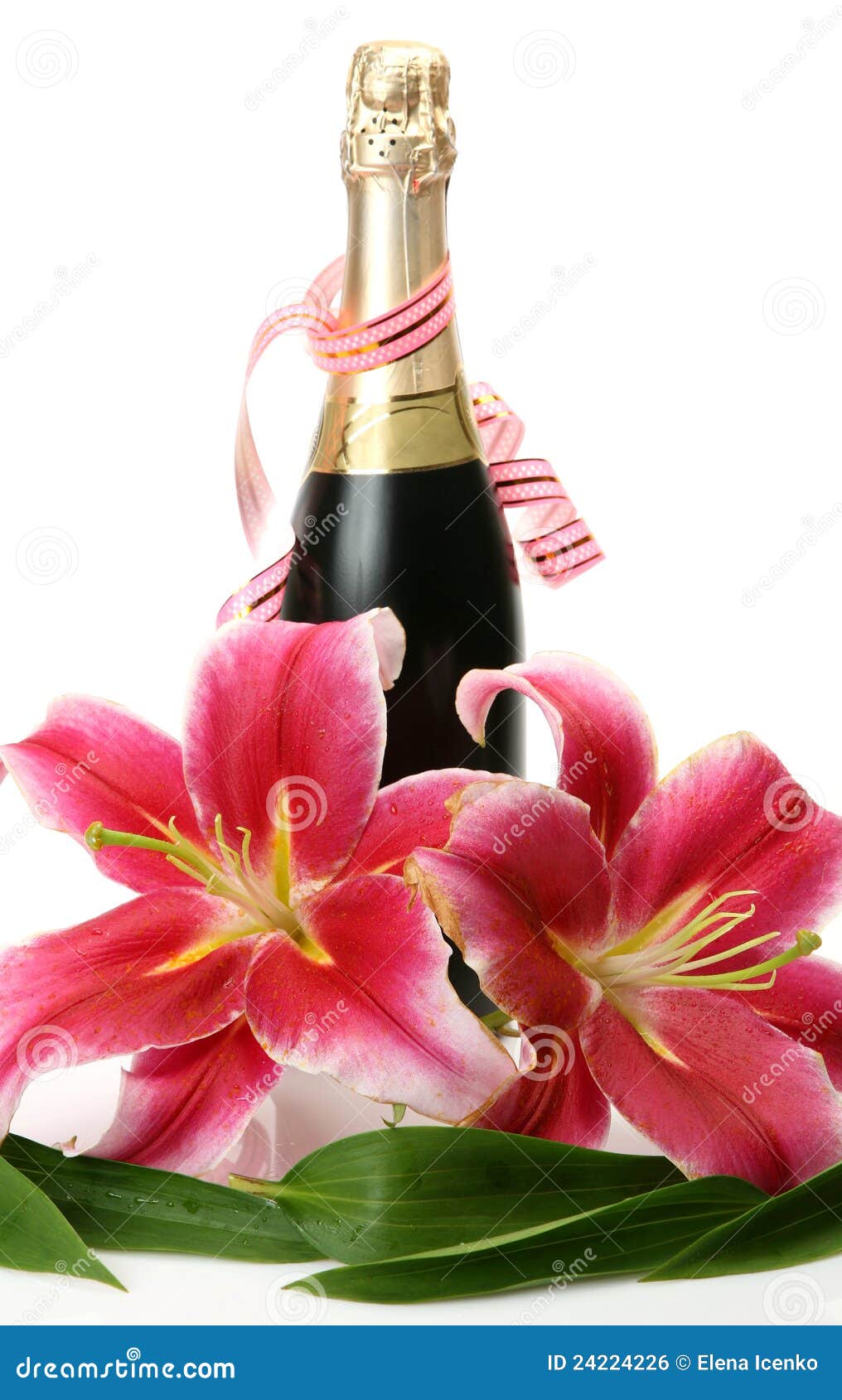 Wine and flower stock photo. Image of wine, decorative 24224226