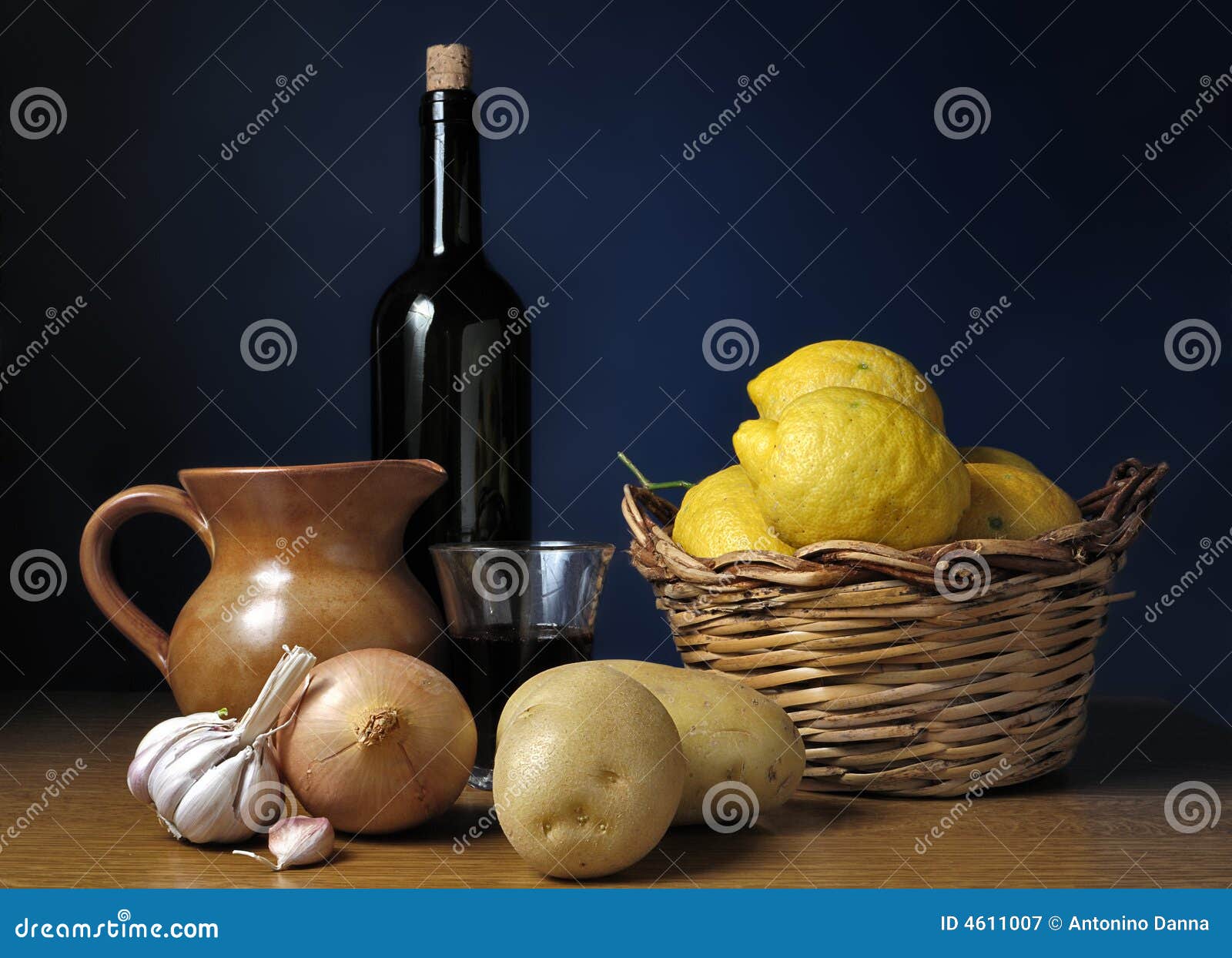 Wine and food ingredients stock image. Image of life, fruits 4611007