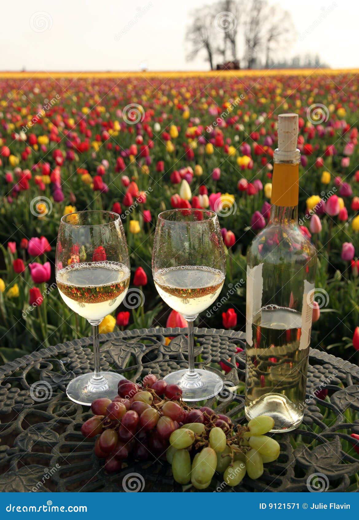 Wine, Fruit and Tulip Flowers Stock Image Image of country, bunch
