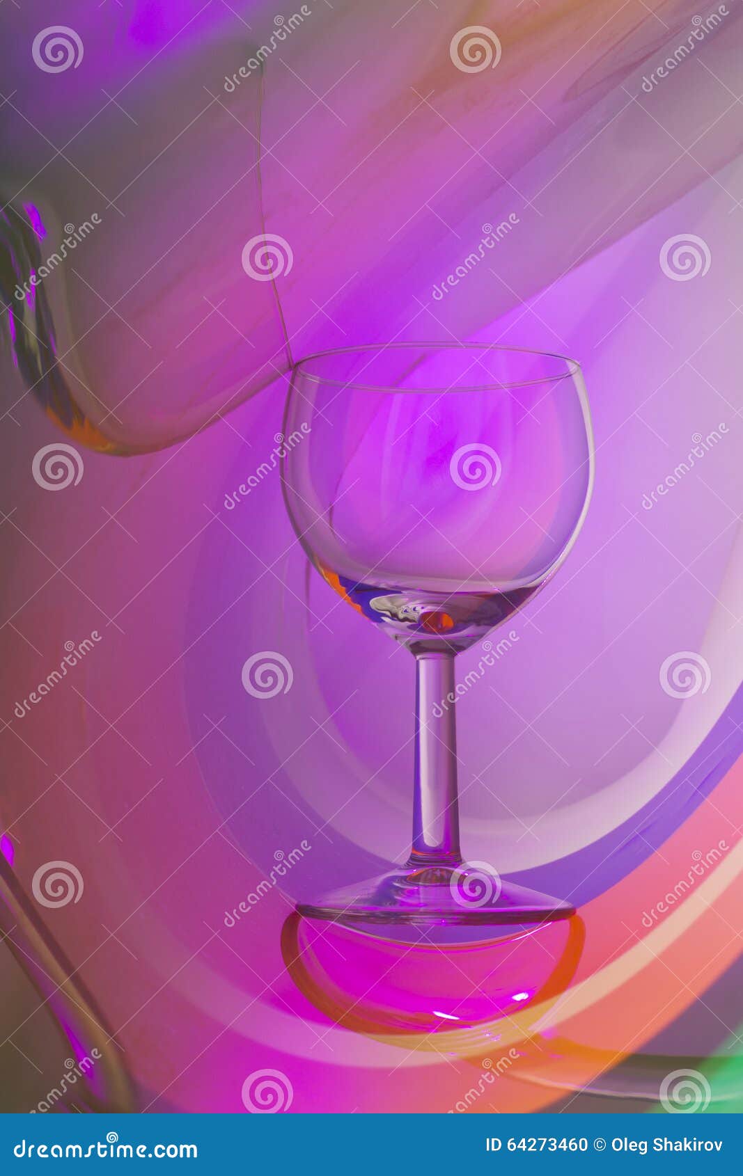 Wine Glass on an Abstract Colored Background Stock Photo Image of