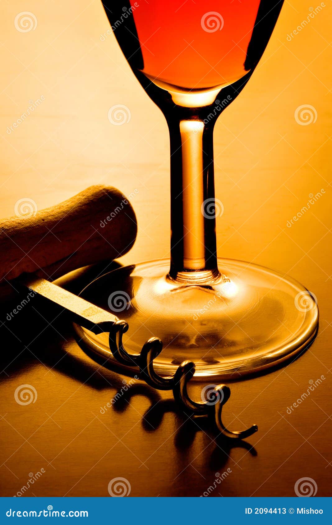 Wine glass and corkscrew stock image. Image of booze, celebrate 2094413