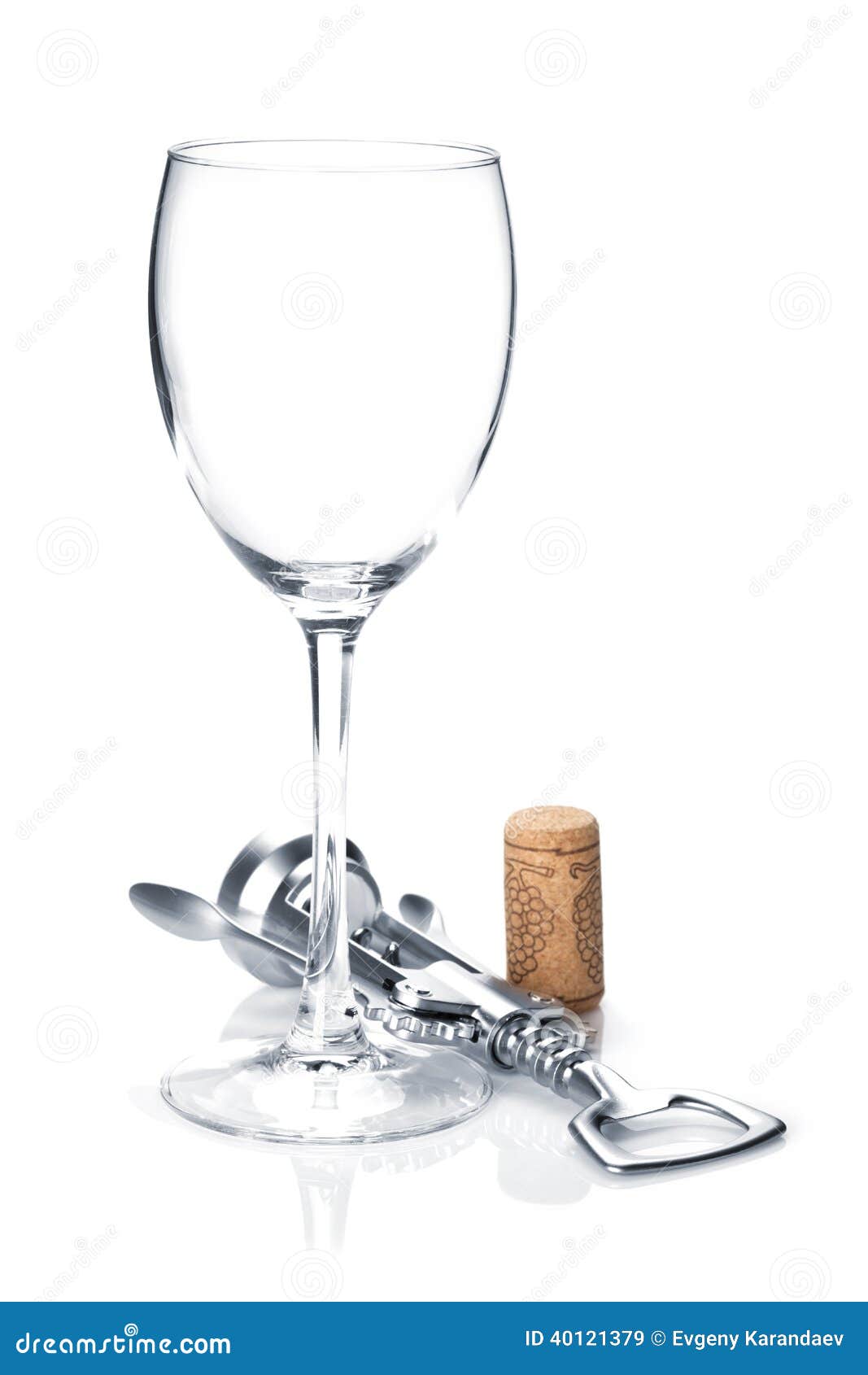 Wine glass and corkscrew stock image. Image of kitchen 40121379