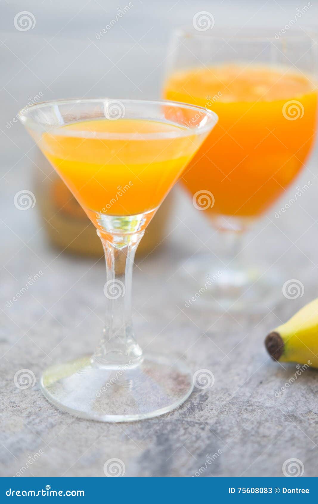Wine Glass of Freshly Orange Juice Stock Image Image of cool, delicious 75608083