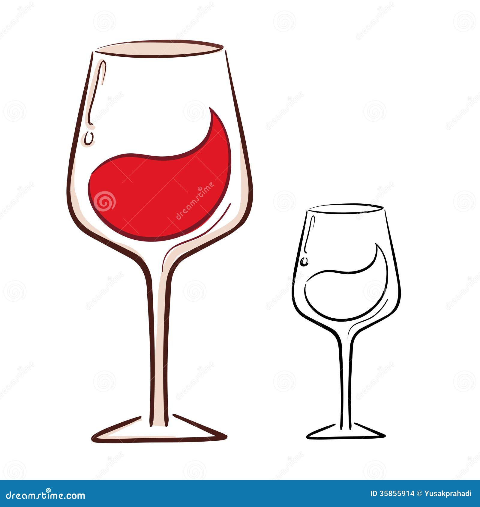 Wine glass illustration stock vector. Illustration of silhouette - 35855914