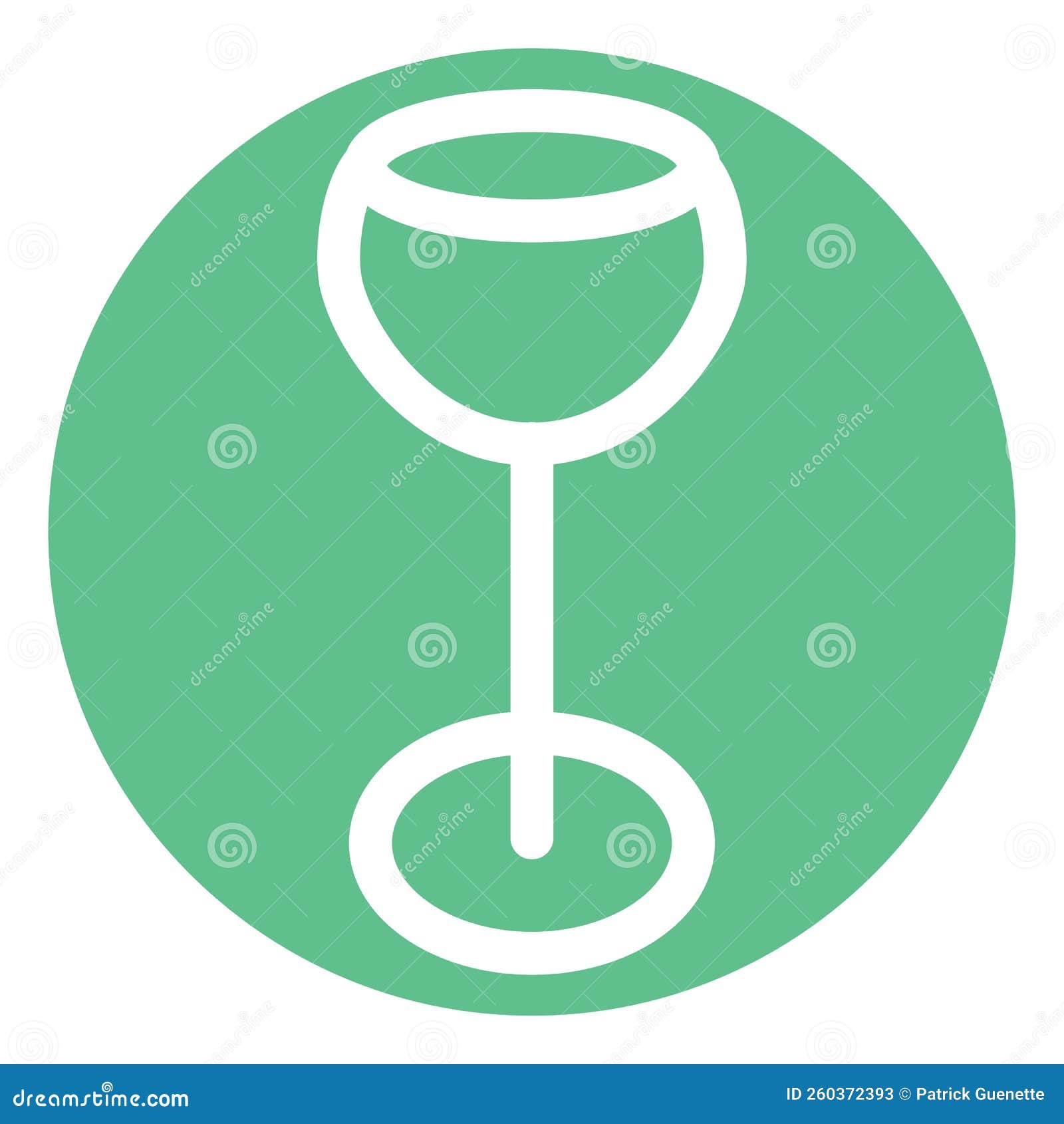 Wine glass, icon stock vector. Illustration of champagne 260372393
