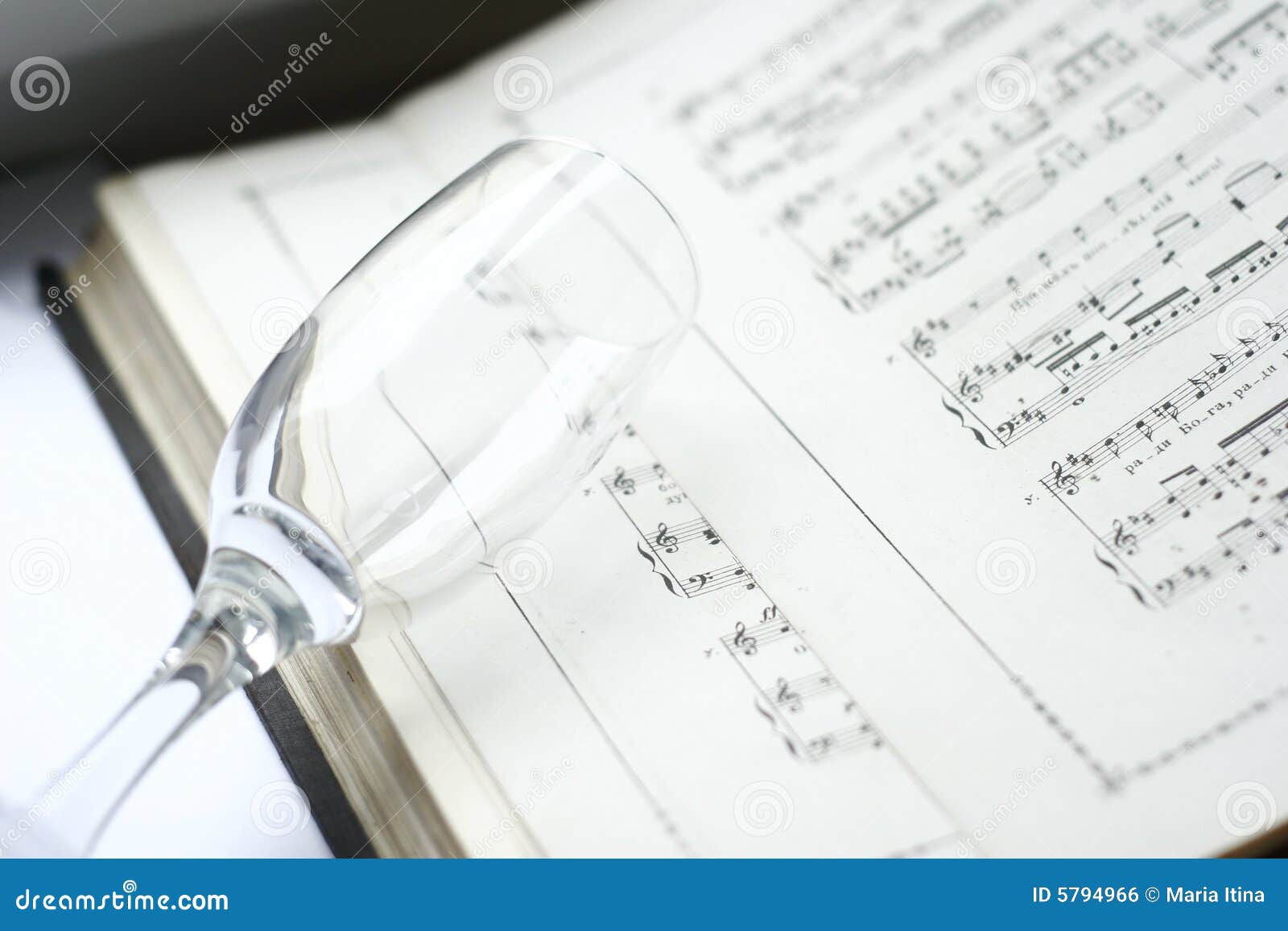 Wine Glass and Music stock photo. Image of white, page 5794966