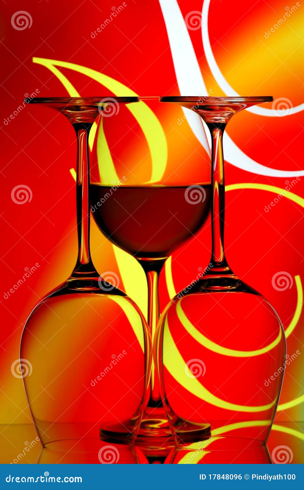 Wine glasses abstract stock photo. Image of beverage 17848096