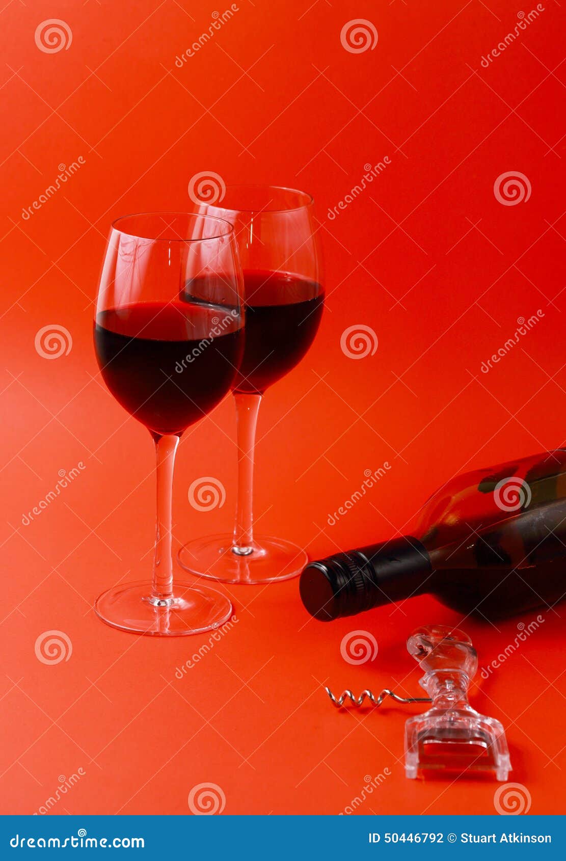 Wine glasses and bottle stock photo. Image of wineglass 50446792