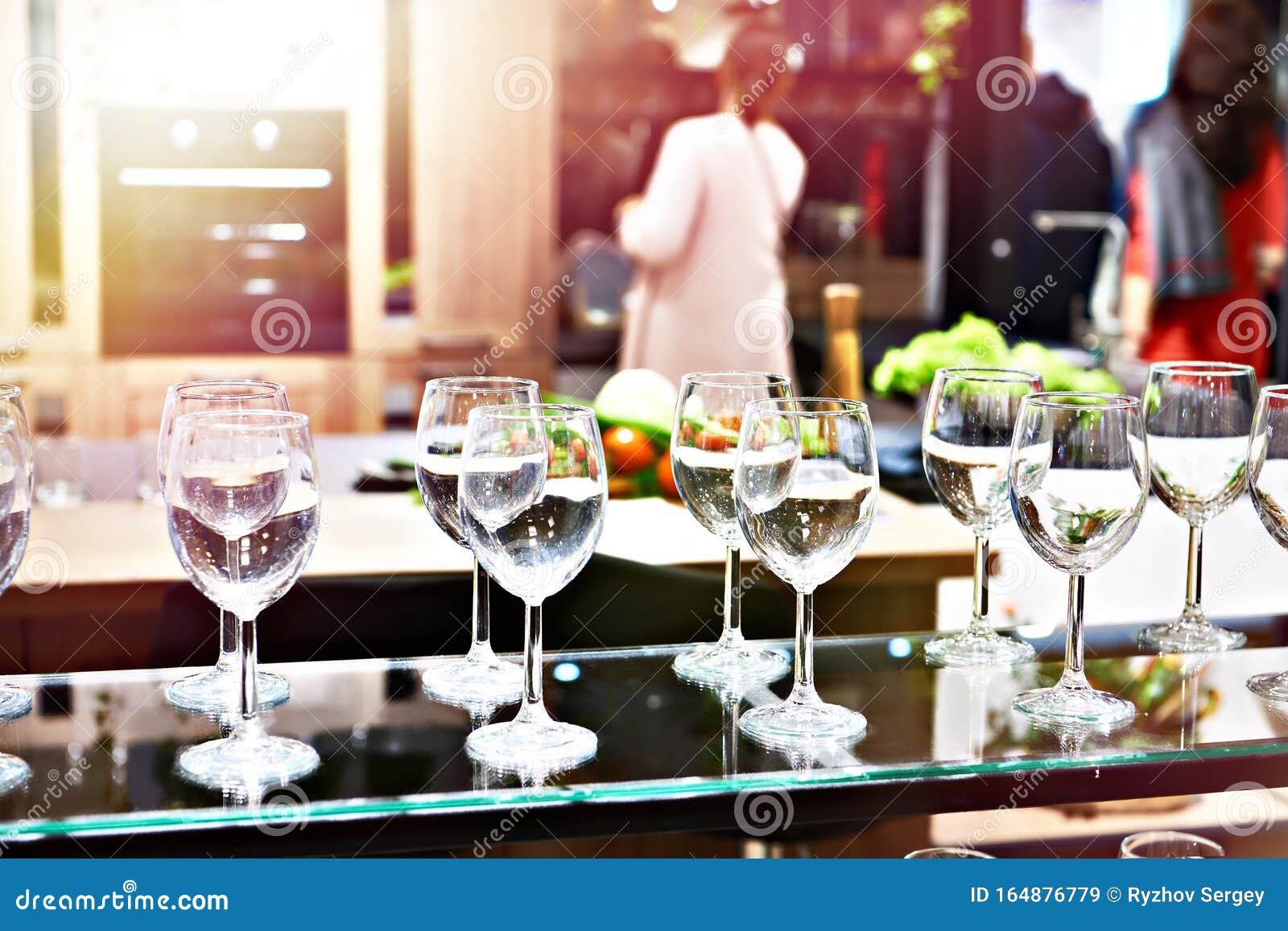 Wine Glasses in Kitchen Store Stock Image Image of restaurant, store