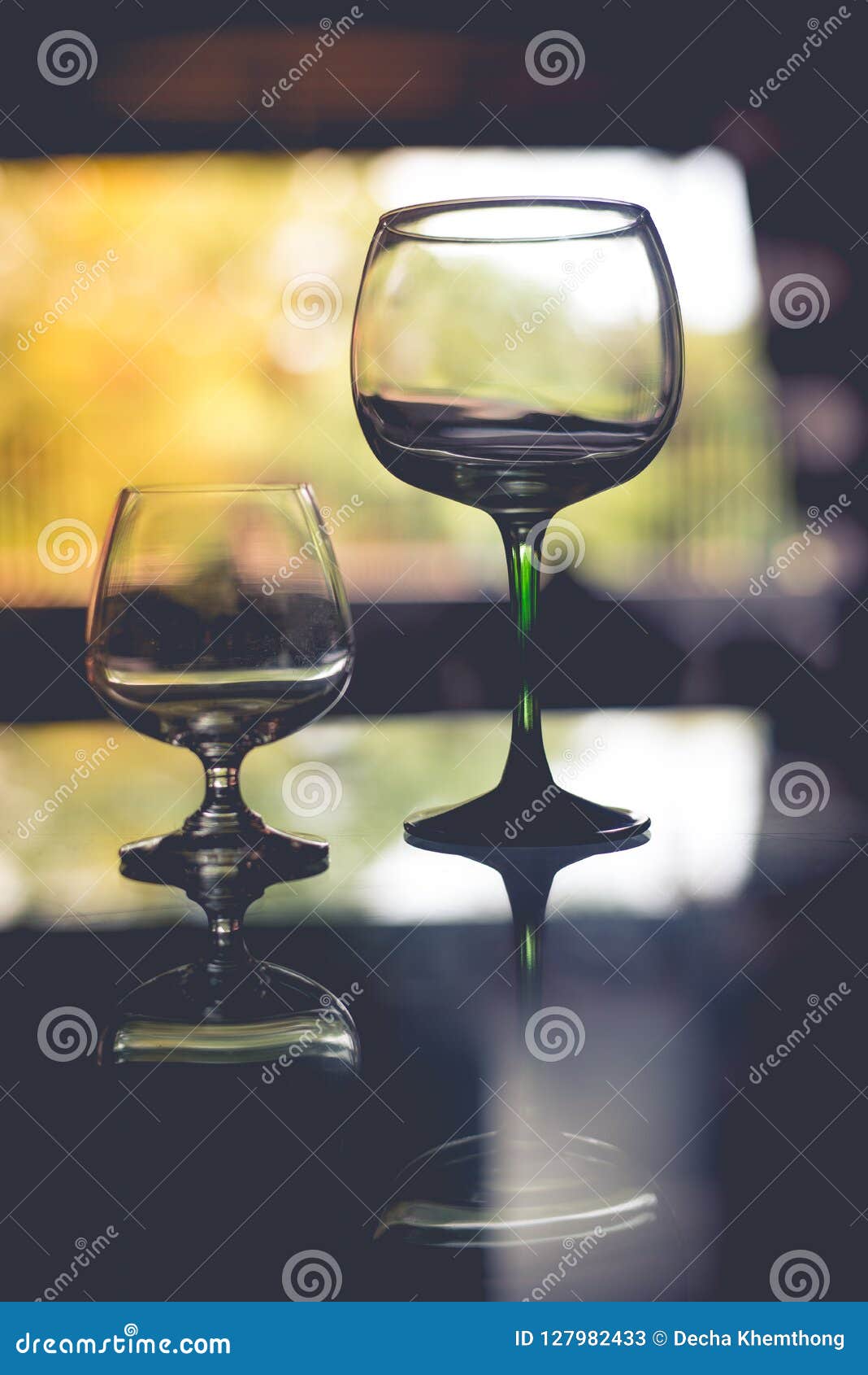 Wine Glasses Placed at the Party. Stock Image Image of meeting, enjoy