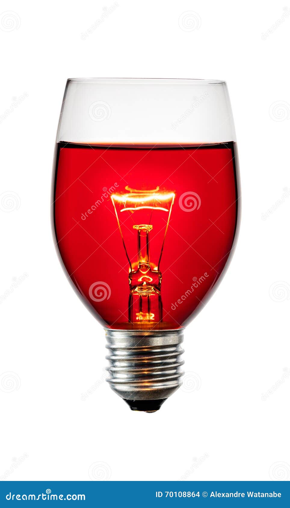 Wine Glowing Bulb Idea Concept Stock Photo Image of object