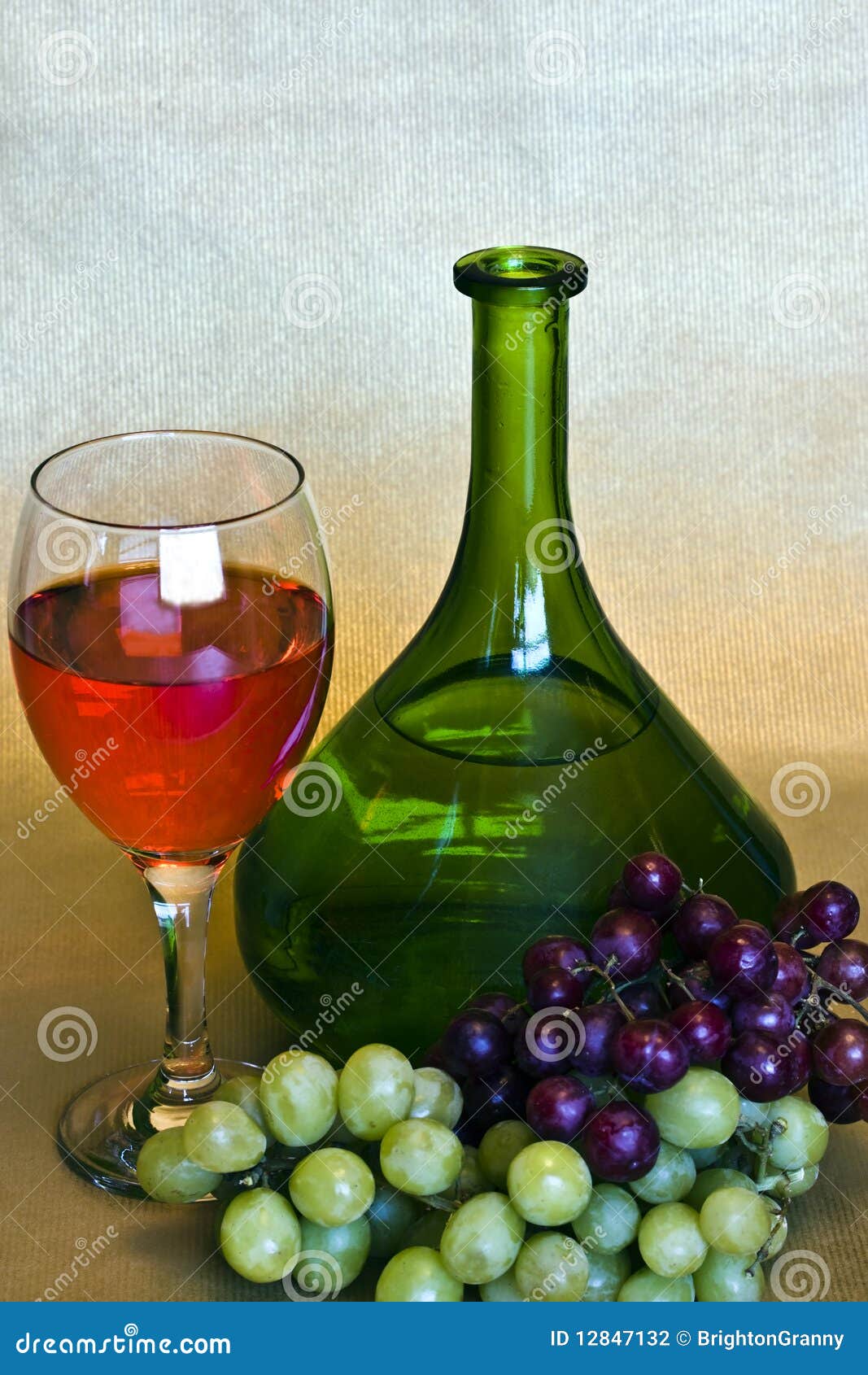 Wine, bottle and grapes stock photo. Image of glass, life - 12847132