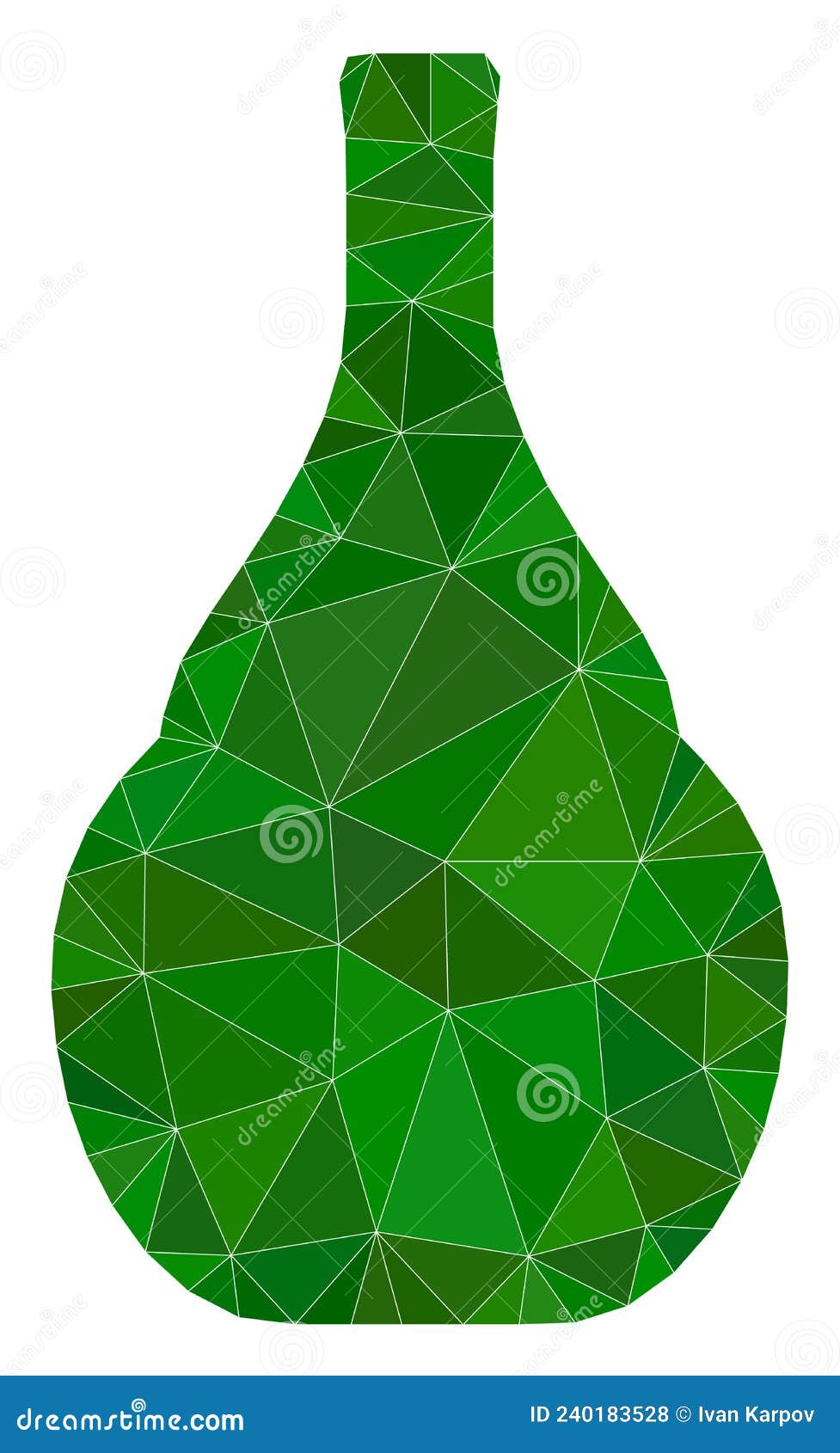 wine jug polygonal mocaic icon