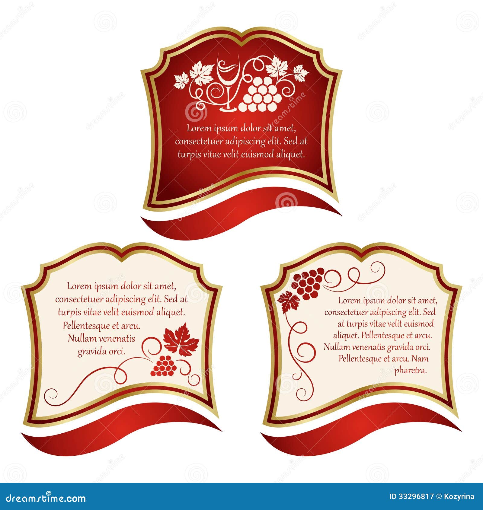 Wine label. stock vector. Illustration of grade, background 33296817