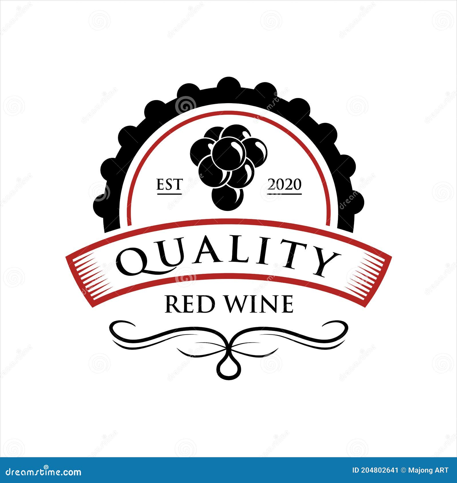Wine Labels Logo. Elements for Design on the Wine Theme. Stock Vector