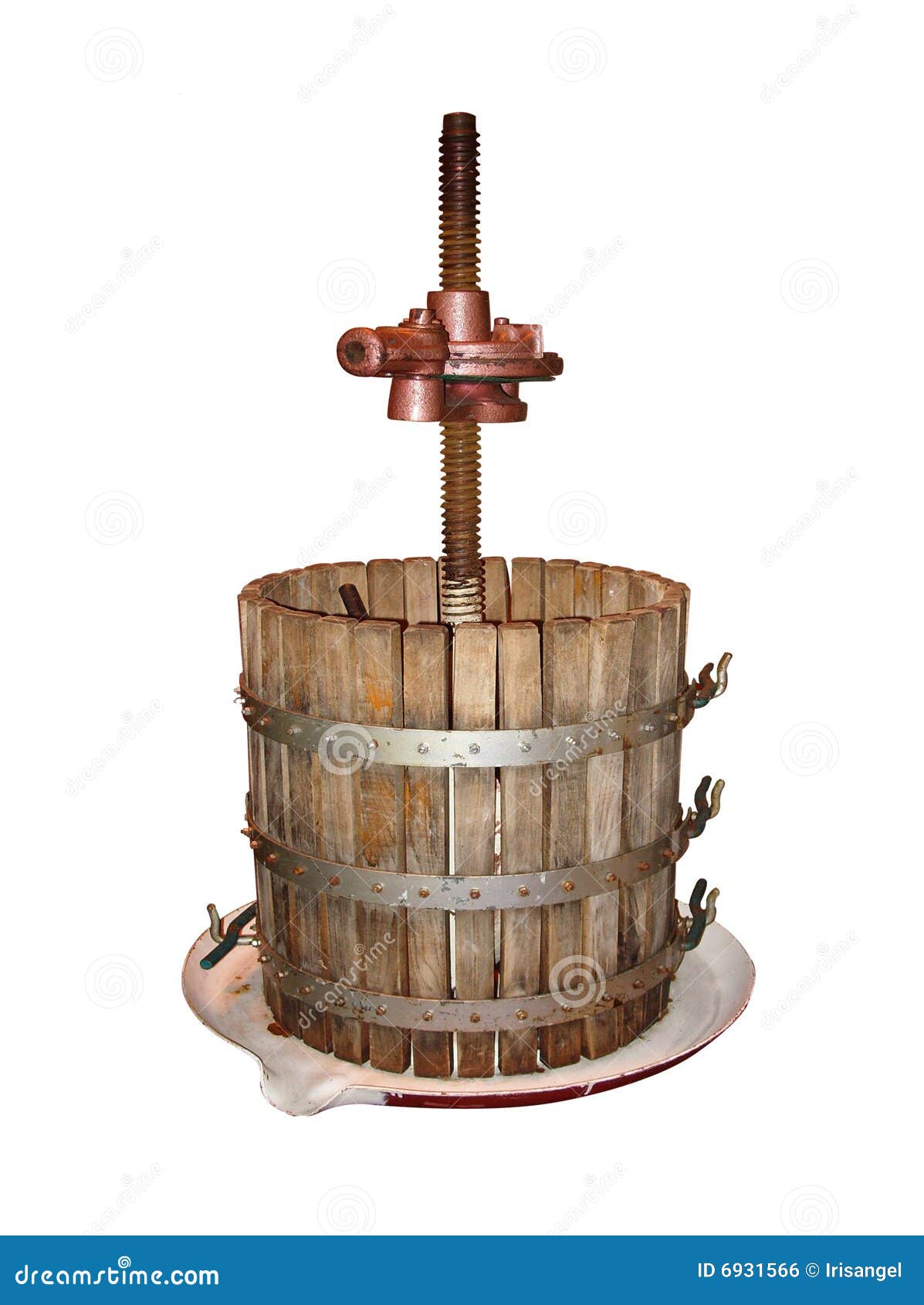 Wine Making Press Old Isolated Royalty Free Stock Image Image 6931566