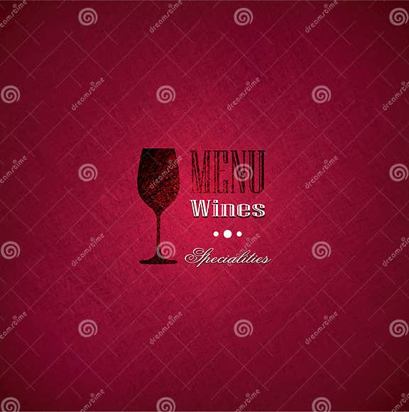 Wine Menu Cover Design for Restaurants Stock Vector Illustration of