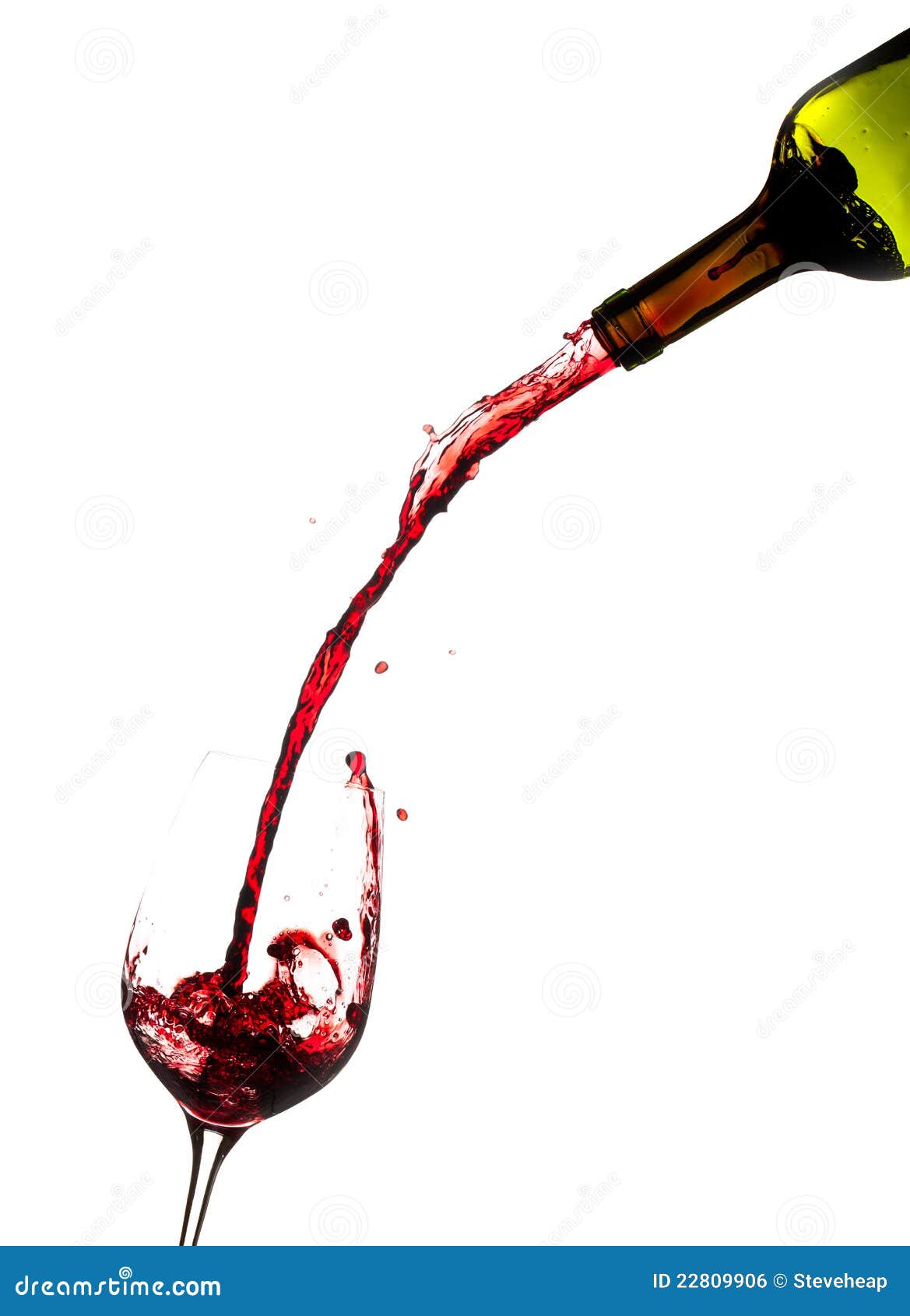 Wine Pouring from Bottle into Glass Stock Photo Image of closeup