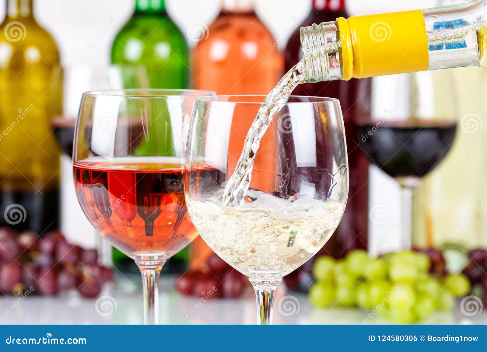 Wine Pouring Glass Bottle White Drink Pour Stock Photo Image of pouring, wine 124580306